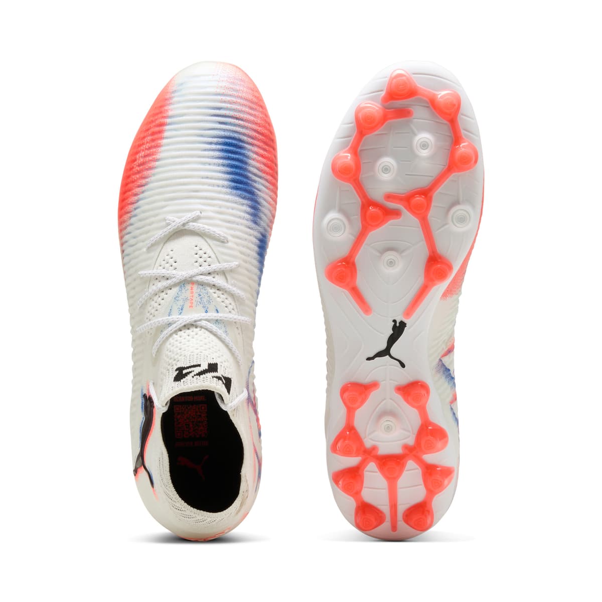 PUMA FUTURE 8 ULTIMATE MG voetbalschoenen uniseks, Zwart/Rood/Wit, Maat 42,5 thumbnail 4