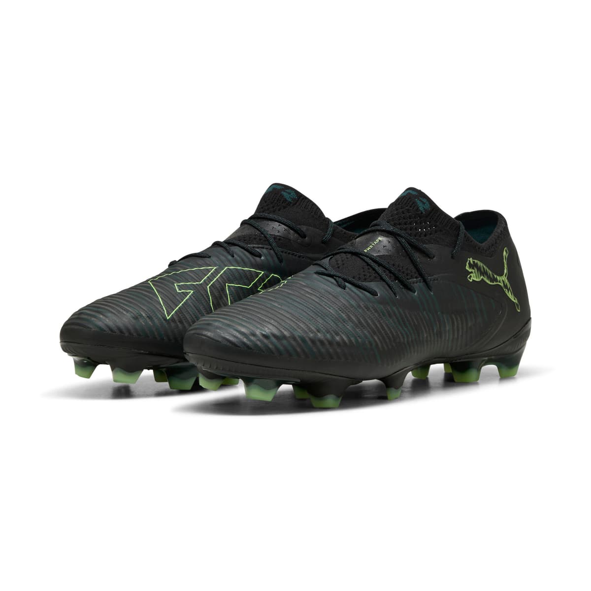 PUMA FUTURE 8 ULTIMATE FG lage uniseks voetbalschoenen, Groen/Zwart, Maat 42,5 thumbnail 6