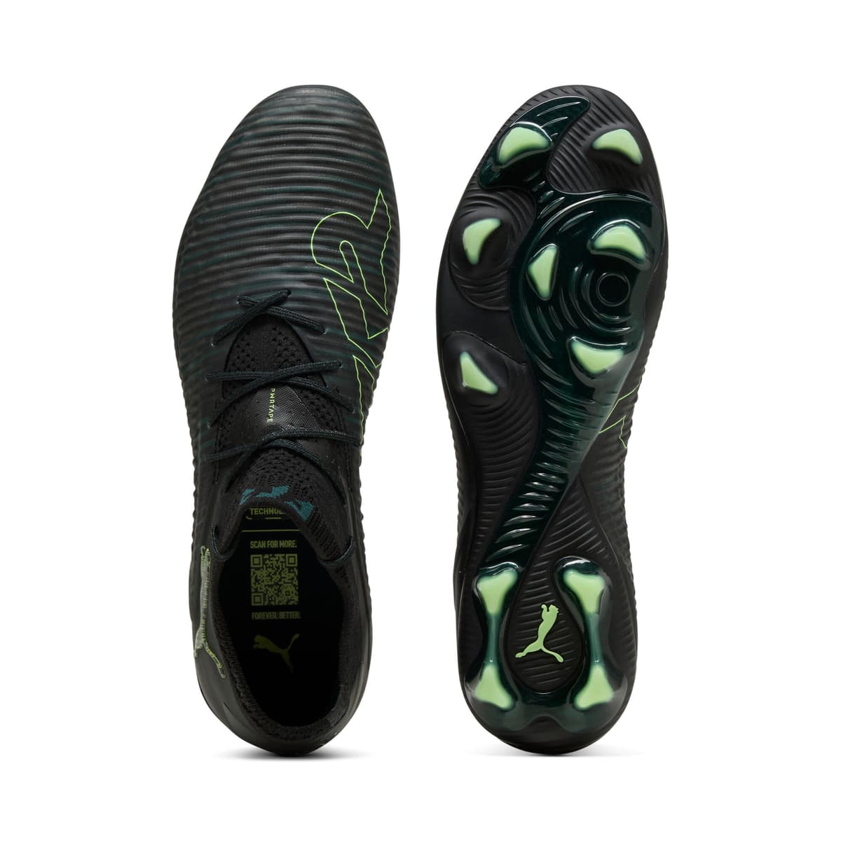 PUMA FUTURE 8 ULTIMATE FG lage uniseks voetbalschoenen, Groen/Zwart, Maat 42,5 thumbnail 4