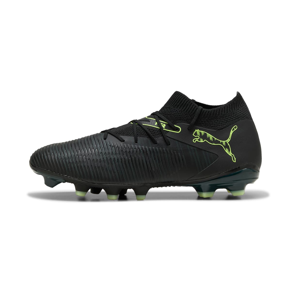 PUMA FUTURE 8 MATCH FG/AG uniseks voetbalschoenen, Groen/Zwart, Maat 42