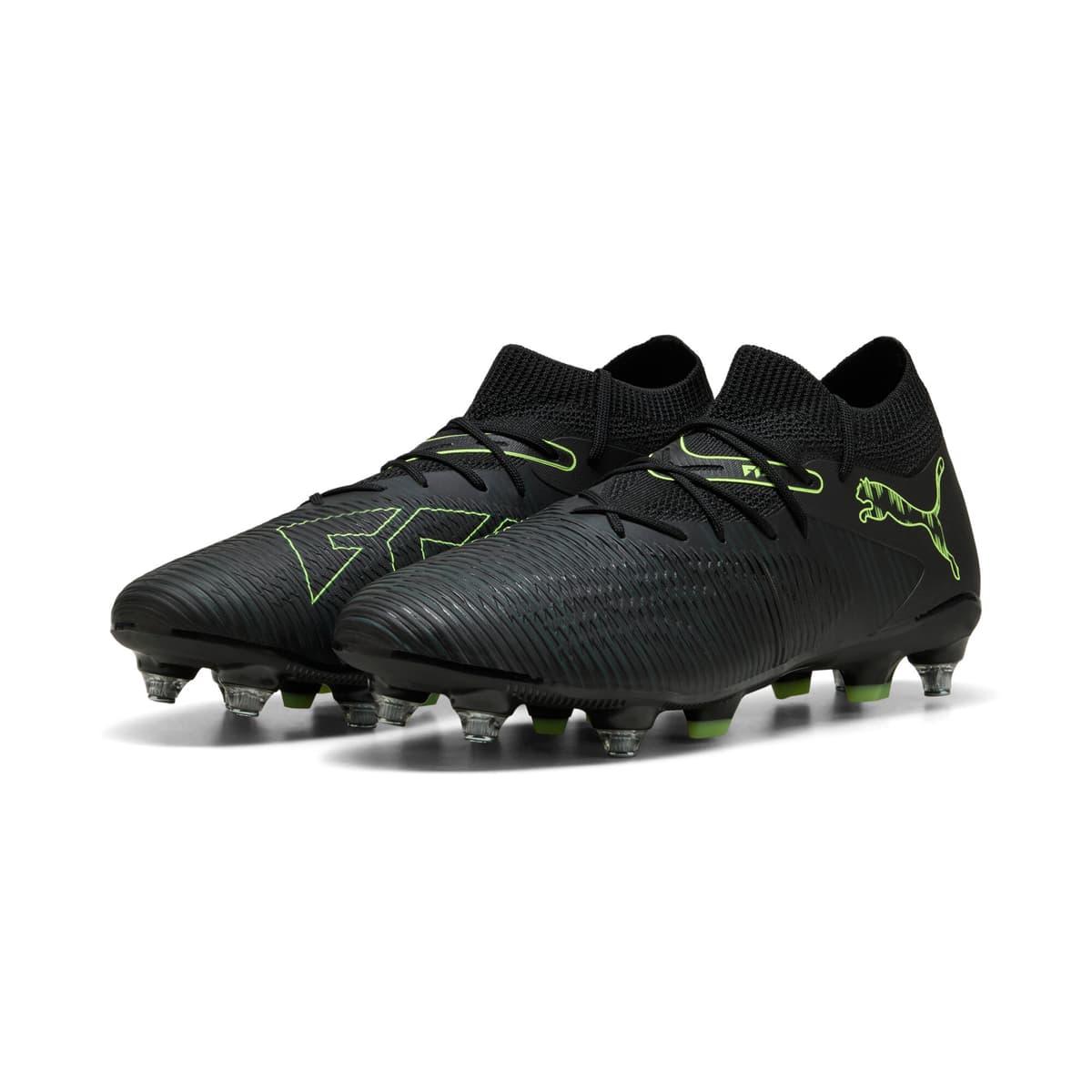 PUMA FUTURE 8 MATCH MxSG uniseks voetbalschoenen, Groen/Zwart, Maat 42 thumbnail 6