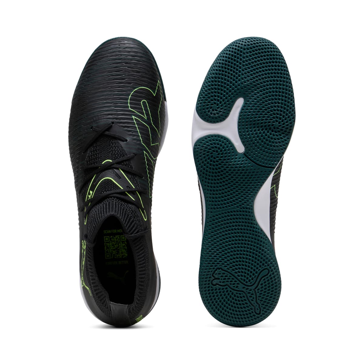 PUMA FUTURE 8 MATCH uniseks futsalschoenen, Groen/Zwart, Maat 40,5 thumbnail 4