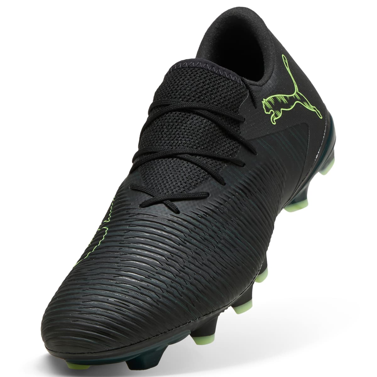 PUMA FUTURE 8 MATCH FG/AG lage uniseks voetbalschoenen, Groen/Zwart, Maat 44,5 thumbnail 2