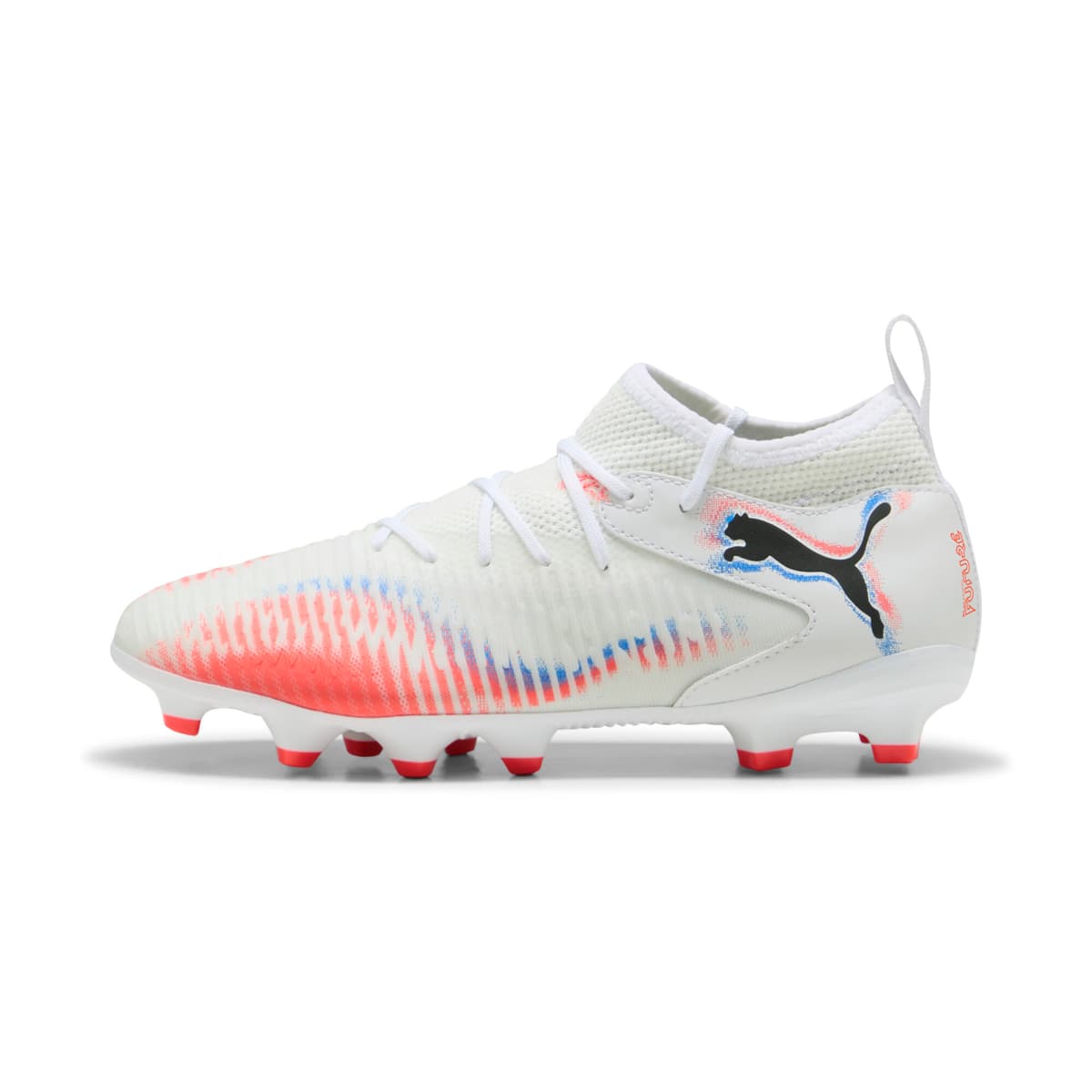 PUMA FUTURE 8 MATCH FG/AG voetbalschoenen, Zwart/Rood/Wit, Maat 37