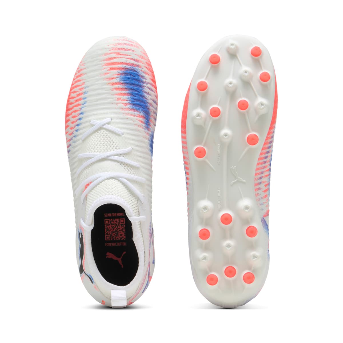 PUMA FUTURE 8 MATCH MG voetbalschoenen, Zwart/Rood/Wit, Maat 33 thumbnail 4