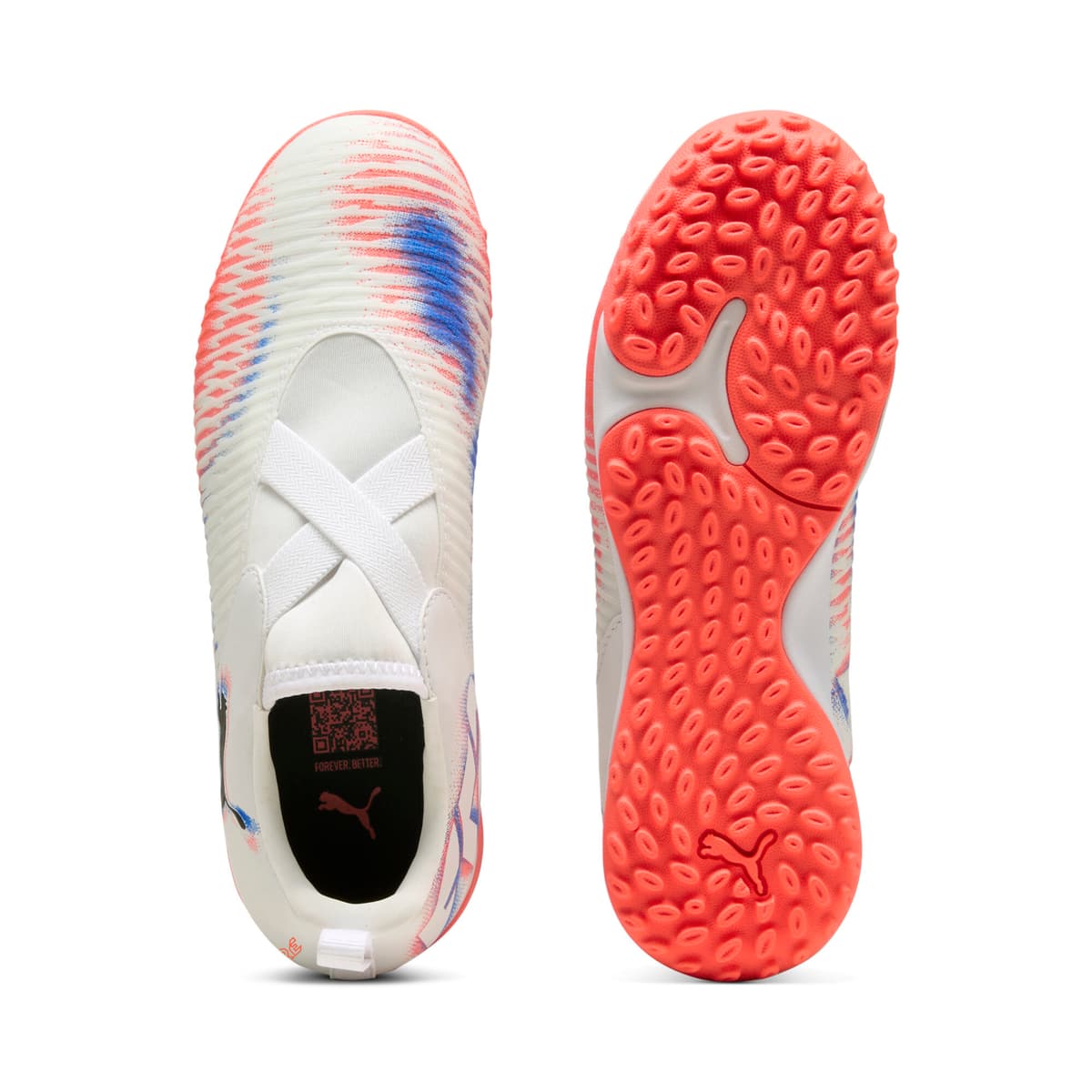PUMA FUTURE 8 MATCH TT halfhoge voetbalschoenen zonder veters, Zwart/Rood/Wit, Maat 36 thumbnail 4