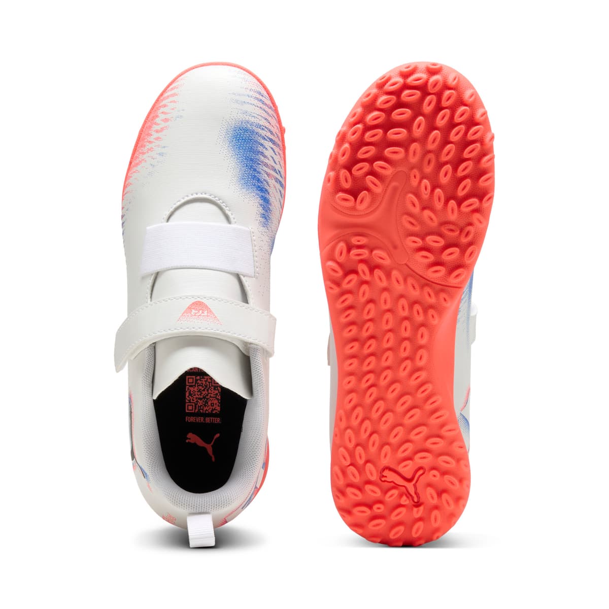 PUMA FUTURE 8 PLAY TT voetbalschoenen, Zwart/Rood/Wit, Maat 25 thumbnail 4