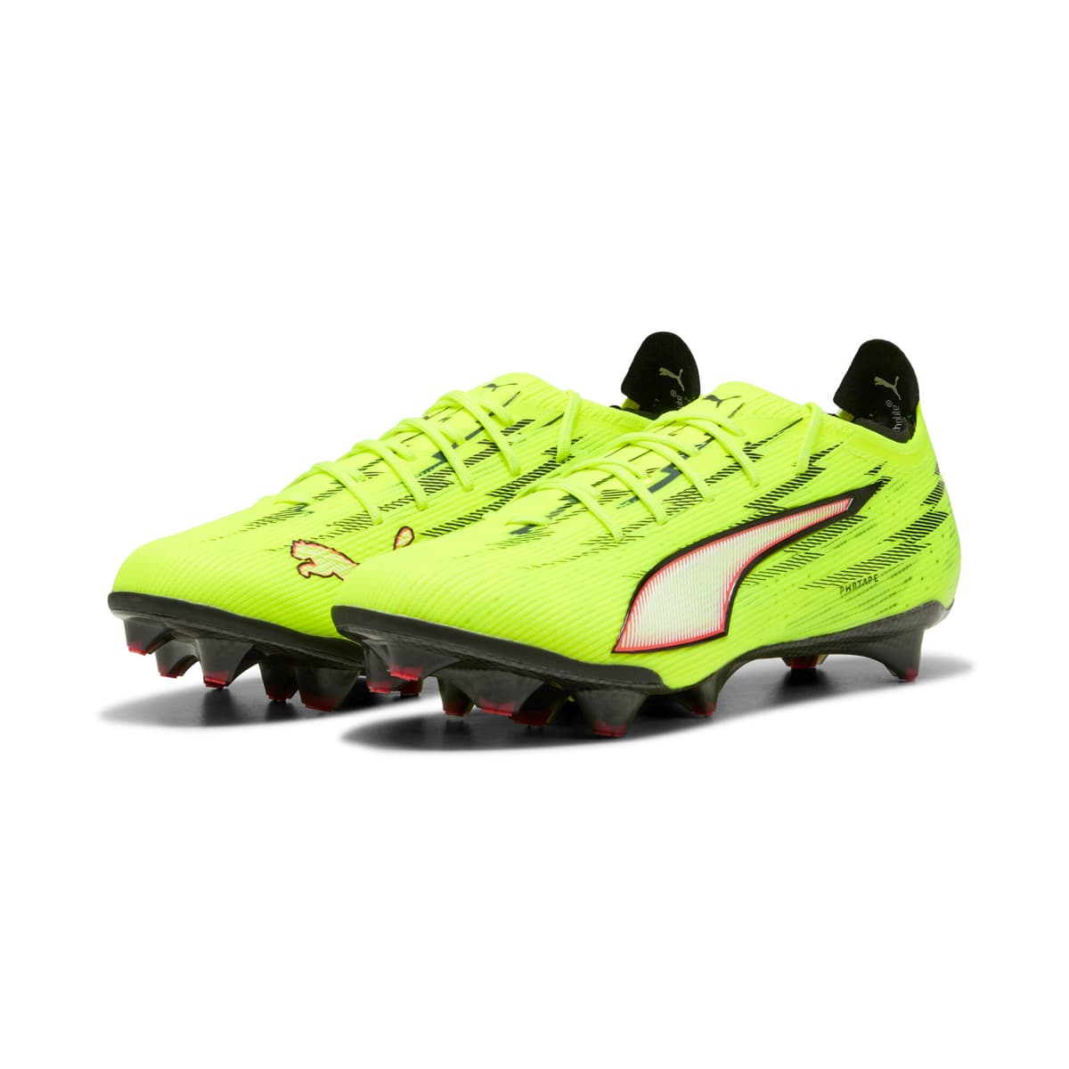 PUMA ULTRA 6 CARBON FG voetbalschoenen voor Dames, Zwart/Rood/Geel, Maat 42 thumbnail 6