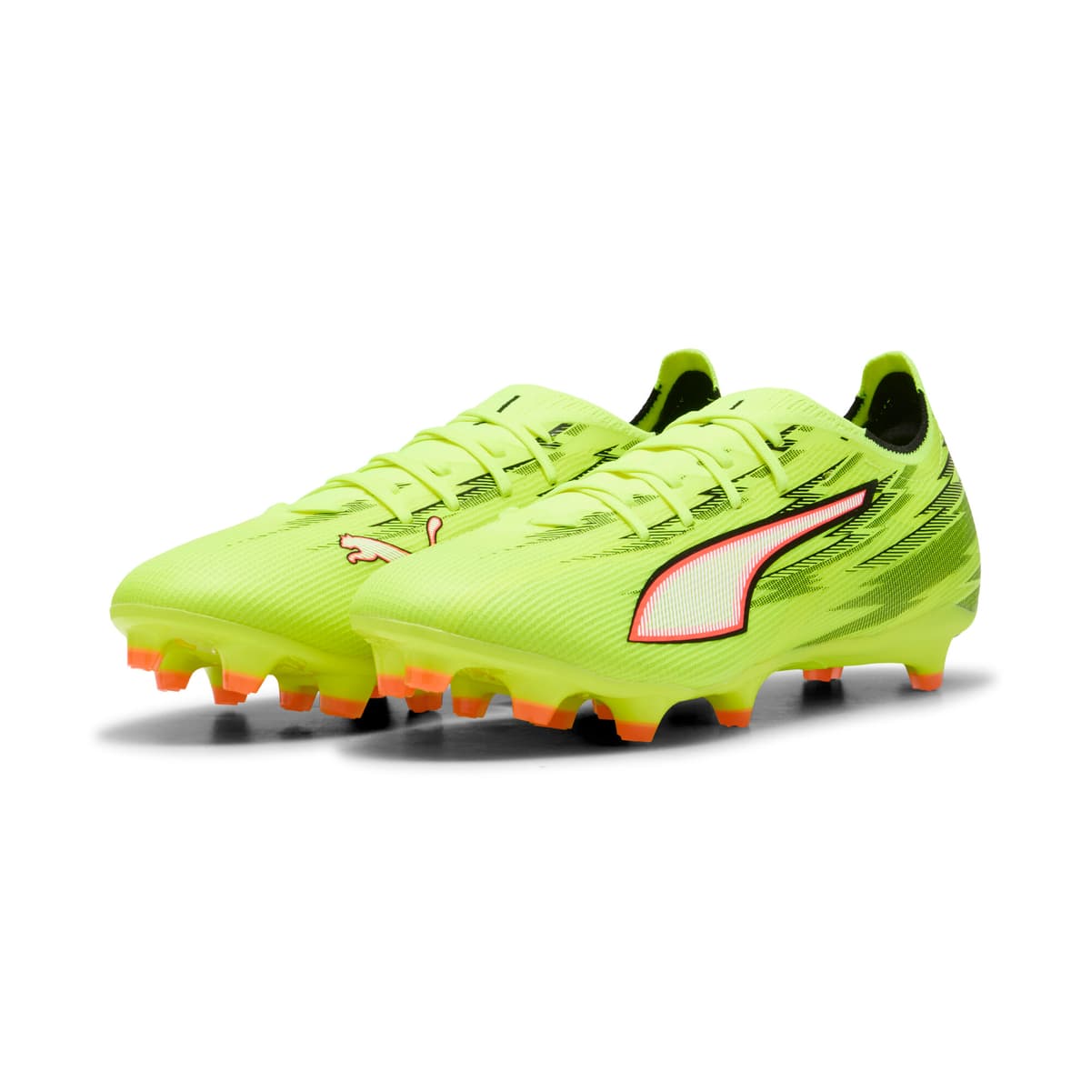 PUMA ULTRA 6 MATCH FG/AG uniseks voetbalschoenen, Zwart/Rood/Geel, Maat 40,5 thumbnail 6