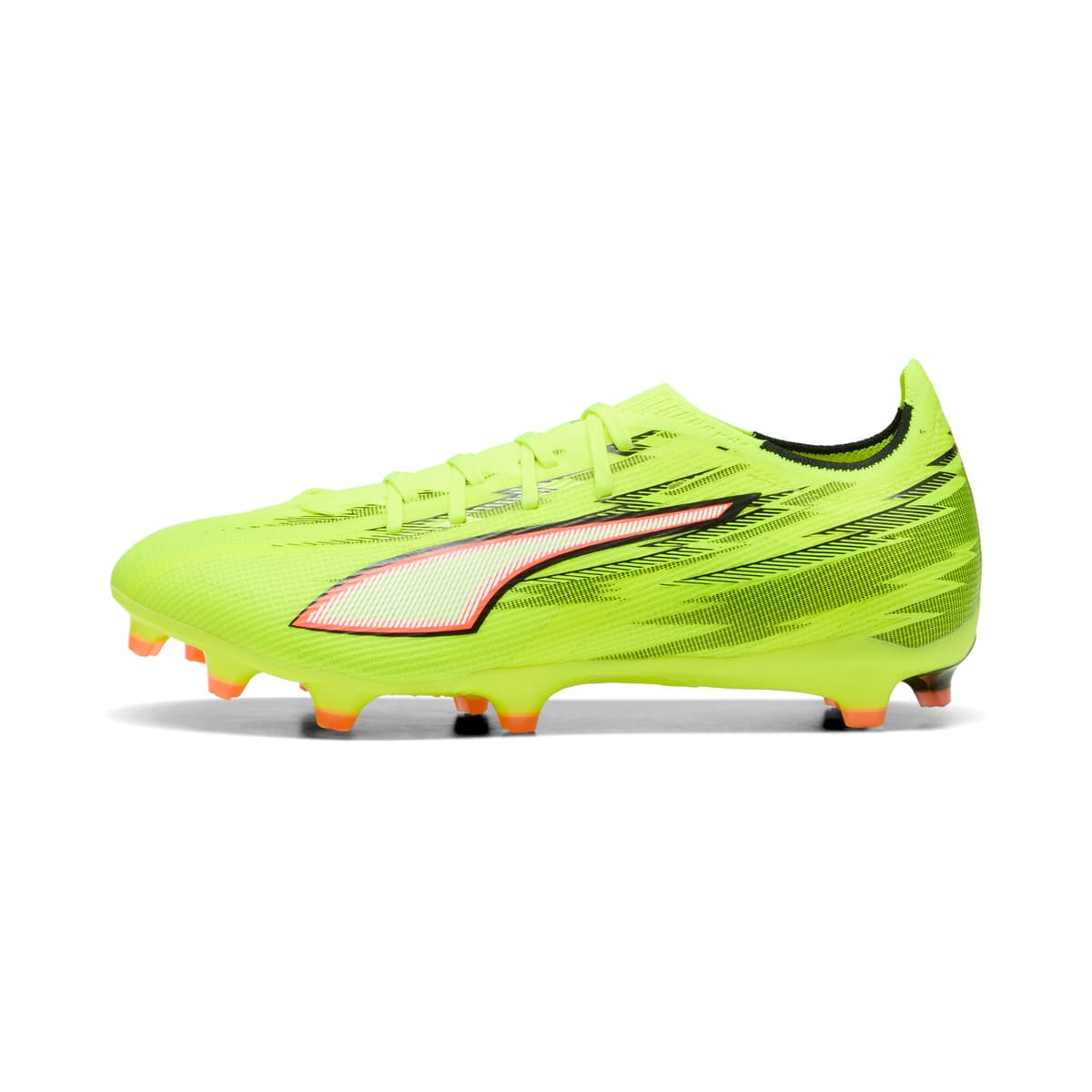 PUMA ULTRA 6 MATCH FG/AG uniseks voetbalschoenen, Zwart/Rood/Geel, Maat 40,5