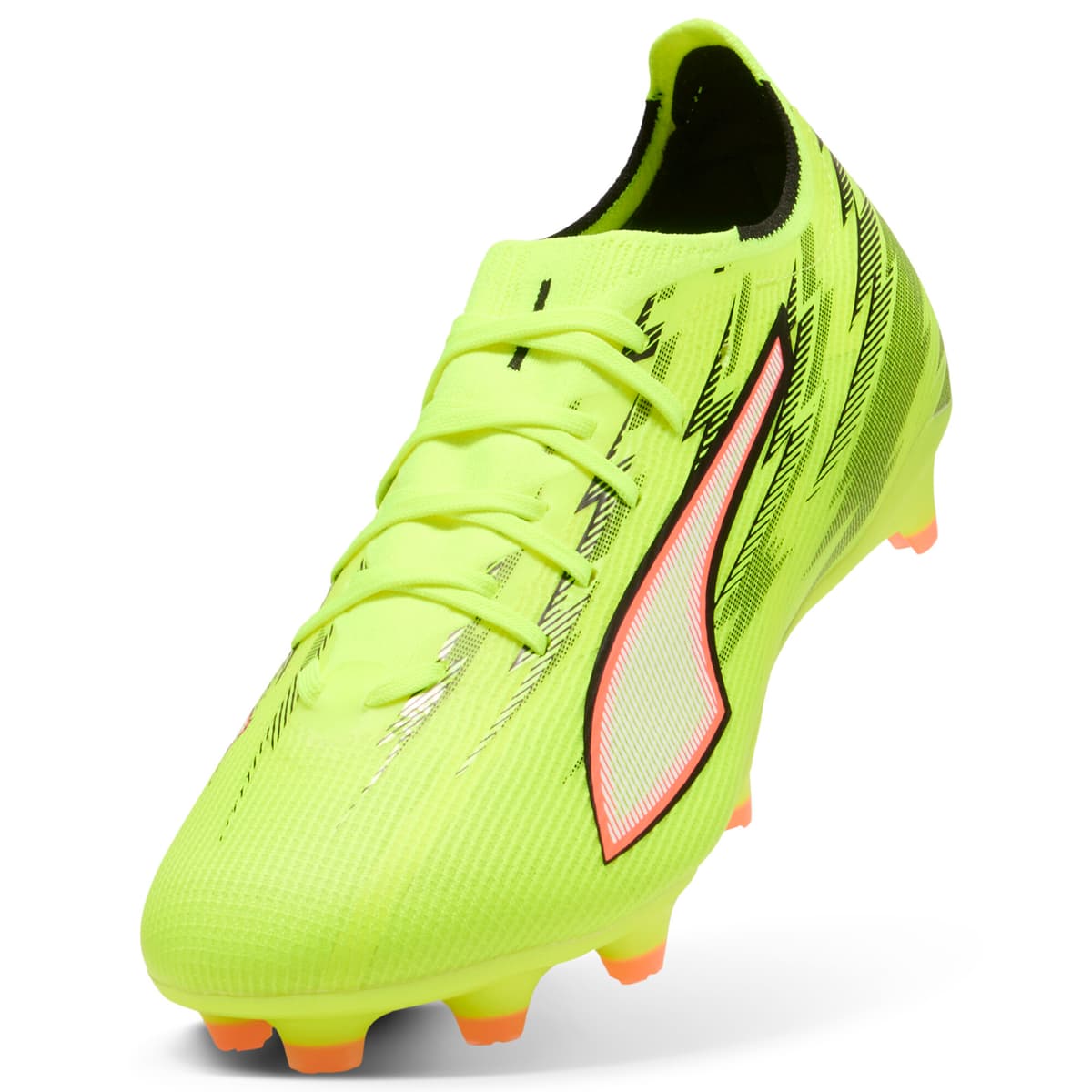 PUMA ULTRA 6 MATCH FG/AG uniseks voetbalschoenen, Zwart/Rood/Geel, Maat 40,5 thumbnail 2