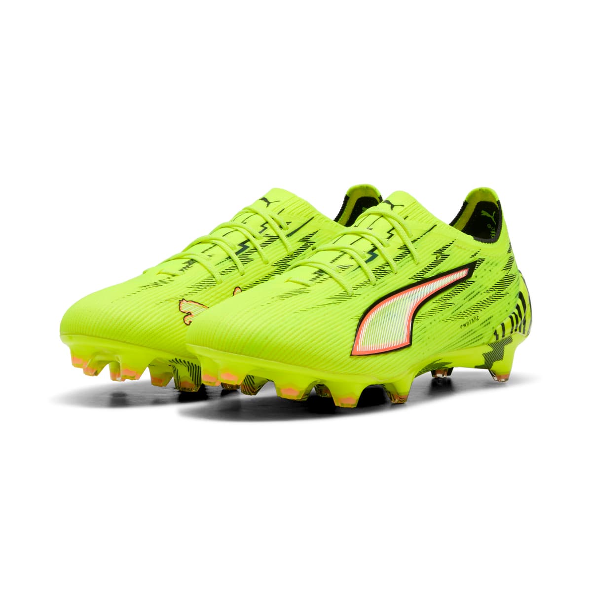 PUMA ULTRA 6 ULTIMATE FG voetbalschoenen voor Dames, Zwart/Rood/Geel, Maat 42,5 thumbnail 7