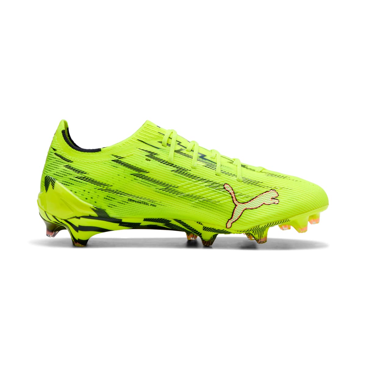 PUMA ULTRA 6 ULTIMATE FG voetbalschoenen voor Dames, Zwart/Rood/Geel, Maat 42,5 thumbnail 4