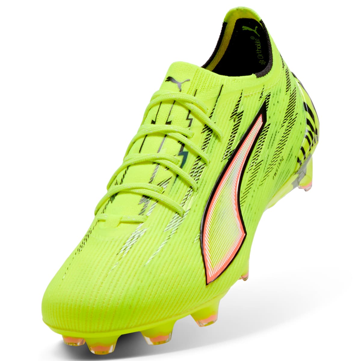 PUMA ULTRA 6 ULTIMATE FG voetbalschoenen voor Dames, Zwart/Rood/Geel, Maat 42,5 thumbnail 3