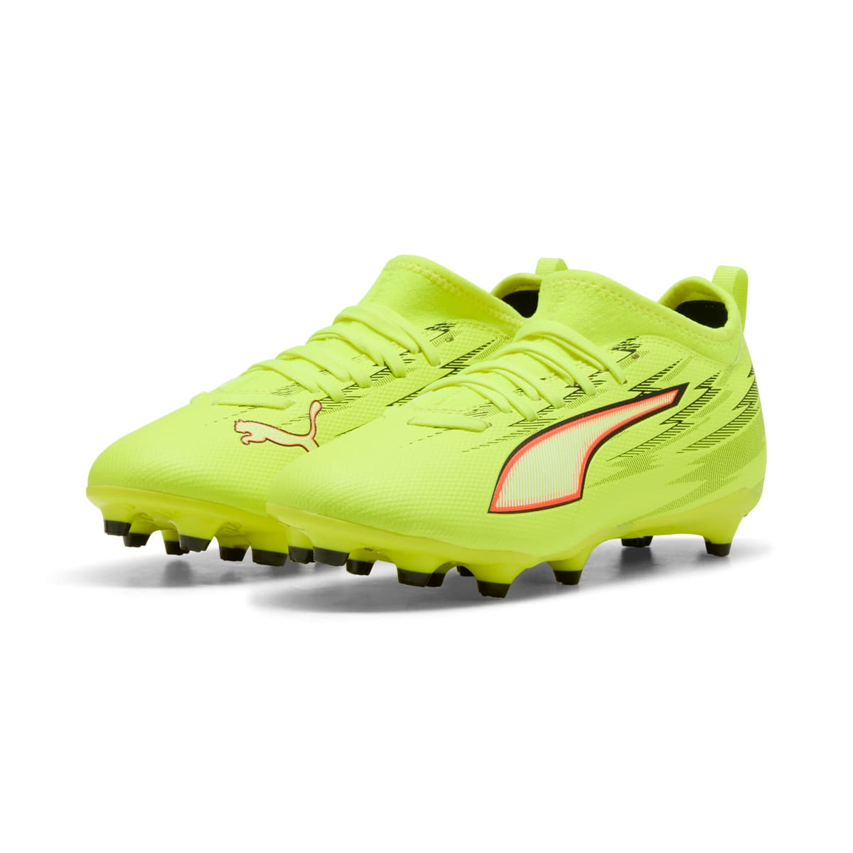 PUMA ULTRA 6 MATCH FG/AG voetbalschoenen, Zwart/Rood/Geel, Maat 38 thumbnail 6