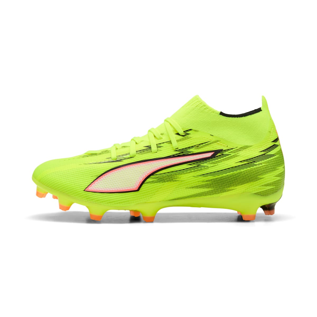 PUMA ULTRA 6 MATCH+ FG voetbalschoenen voor Dames, Zwart/Rood/Geel, Maat 40,5