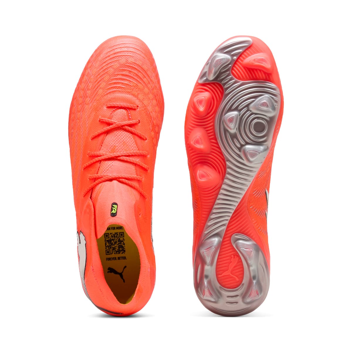 PUMA FUTURE 9 FUSION FG/AG uniseks voetbalschoenen, Zwart/Rood/Wit, Maat 47 thumbnail 4