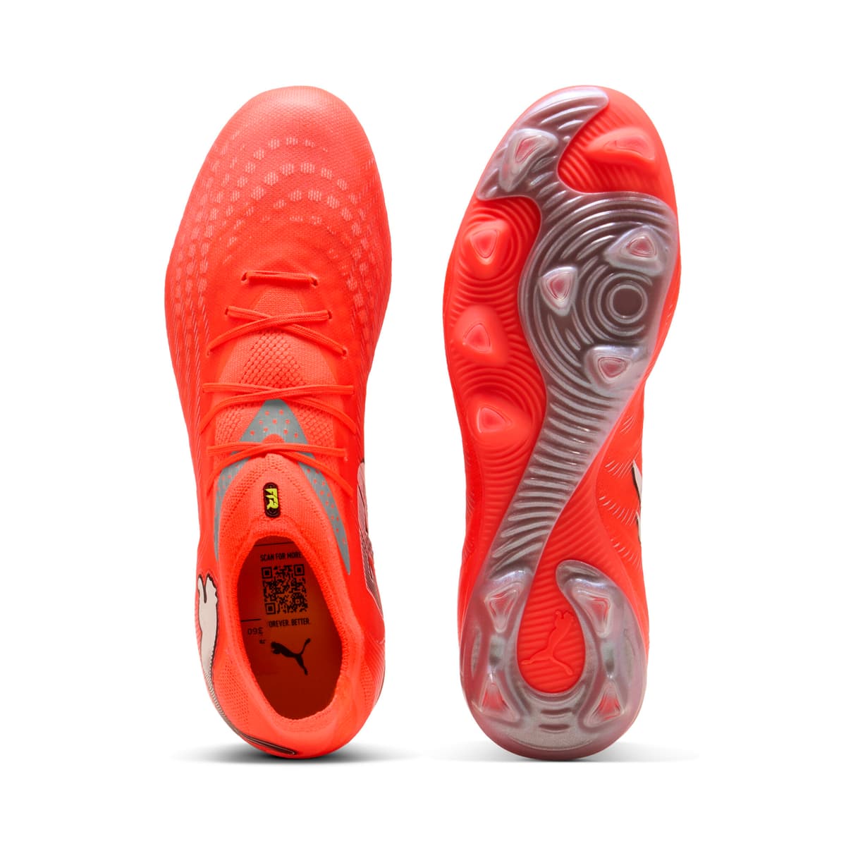 PUMA FUTURE 9 PRO FG/AG voetbalschoenen voor Dames, Zwart/Rood/Wit, Maat 40,5 thumbnail 4