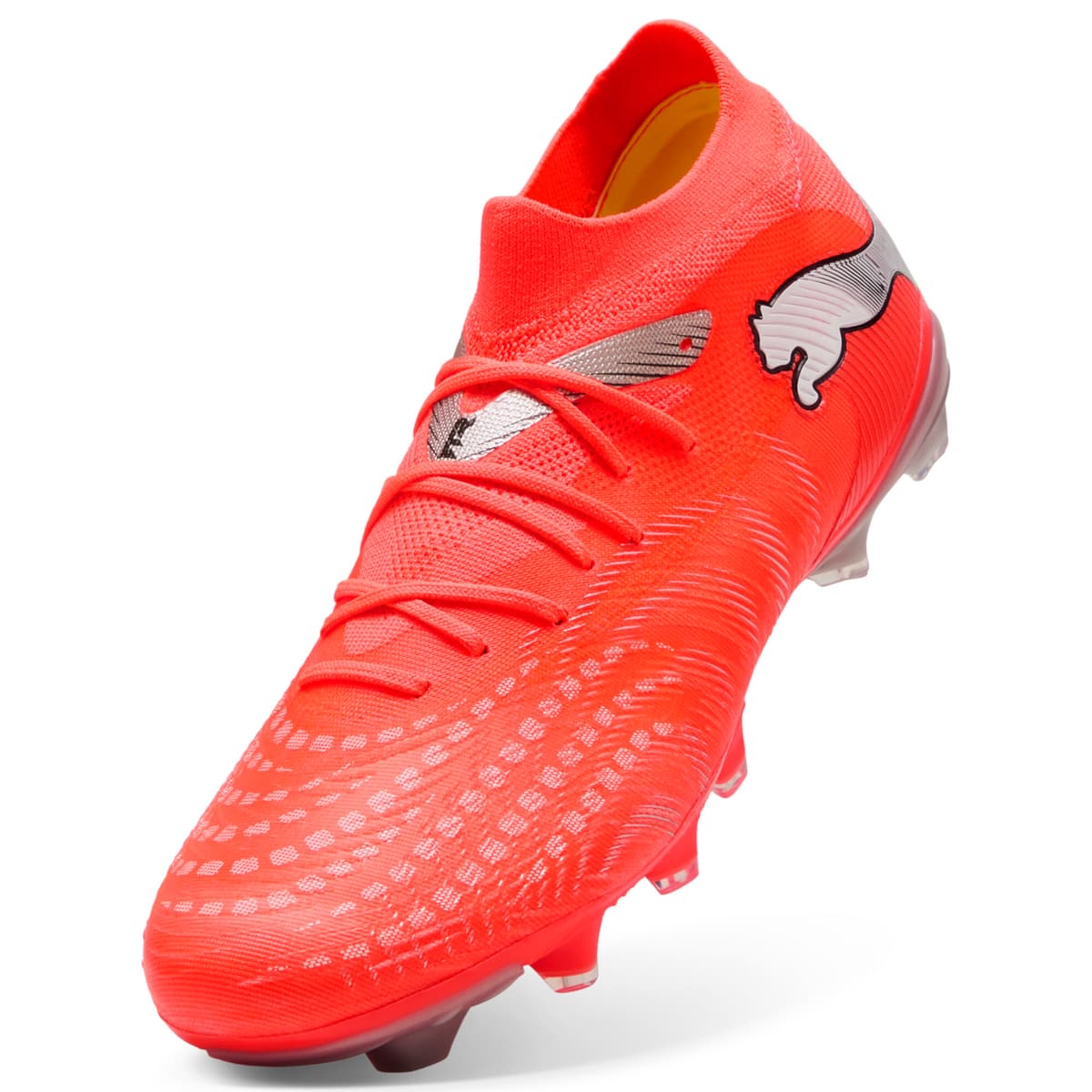 PUMA FUTURE 9 MATCH FUSION FG/AG voetbalschoenen voor Dames, Zwart/Rood/Wit, Maat 41 thumbnail 2