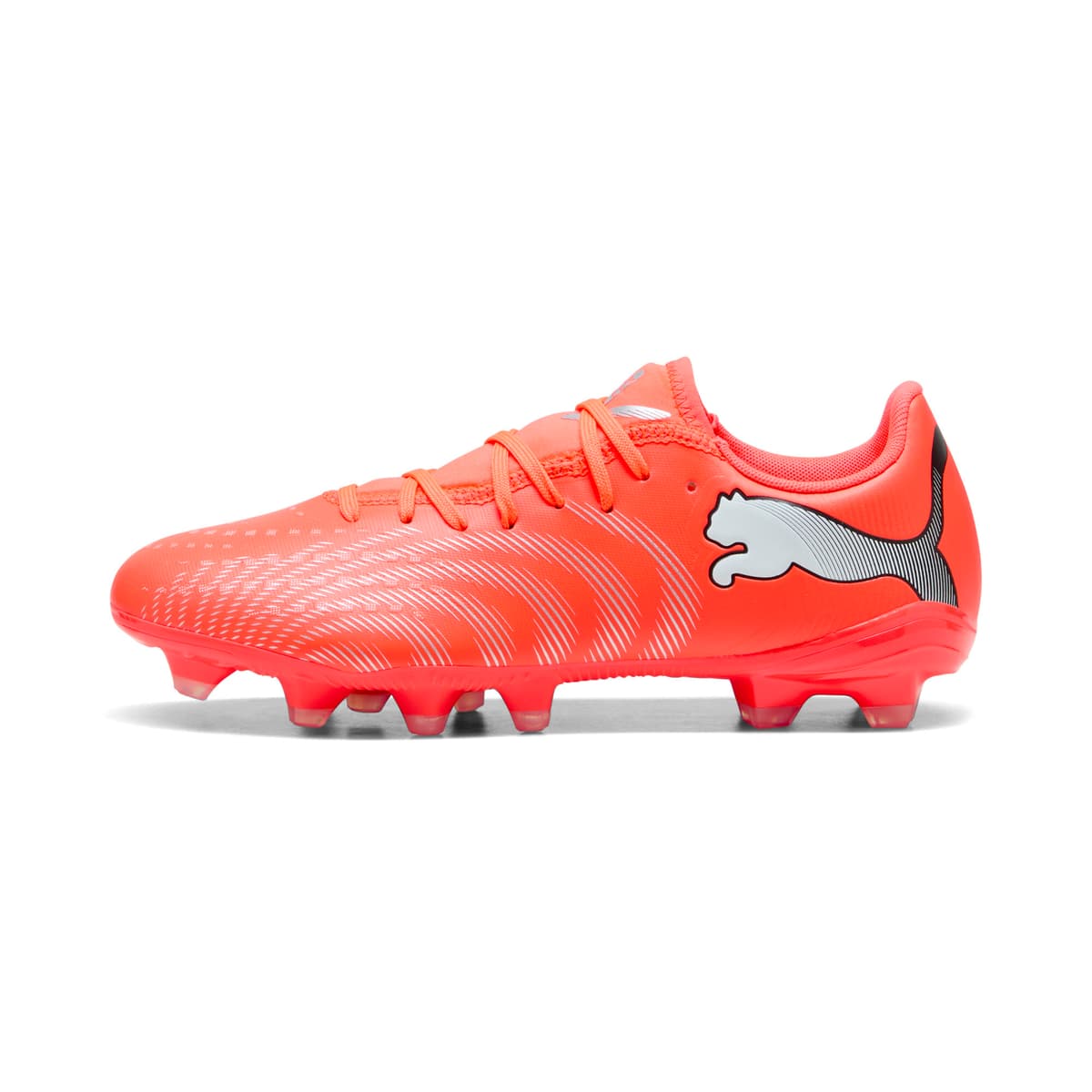 PUMA FUTURE 9 PLAY FG/AG voetbalschoenen voor Dames, Zwart/Rood/Wit, Maat 41