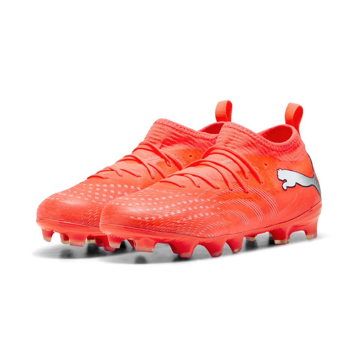 PUMA FUTURE 9 MATCH FG/AG voetbalschoenen, Zwart/Rood/Wit, Maat 35,5 thumbnail 6