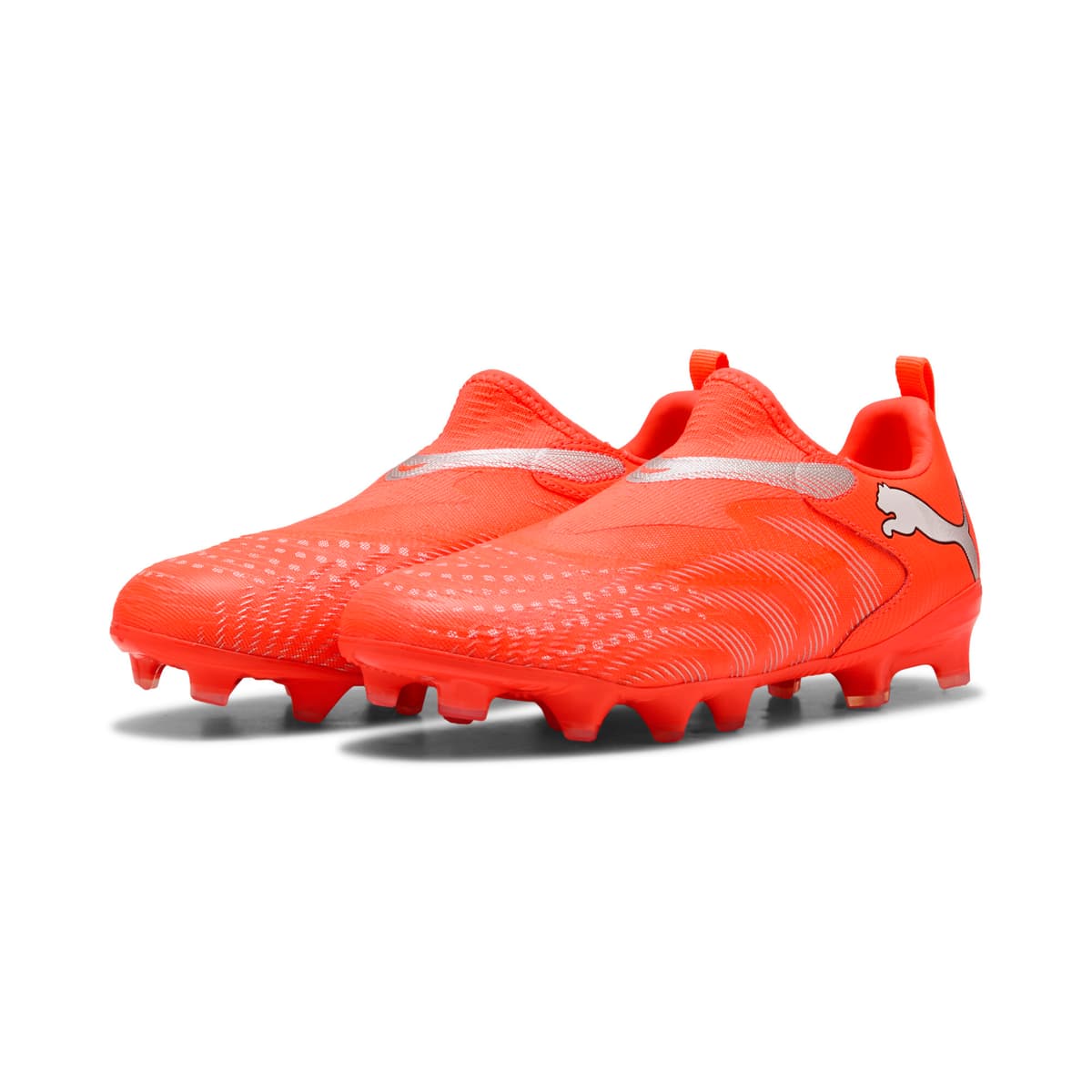 PUMA FUTURE 9 MATCH FG/AG voetbalschoenen zonder veters, Zwart/Rood/Wit, Maat 29 thumbnail 6