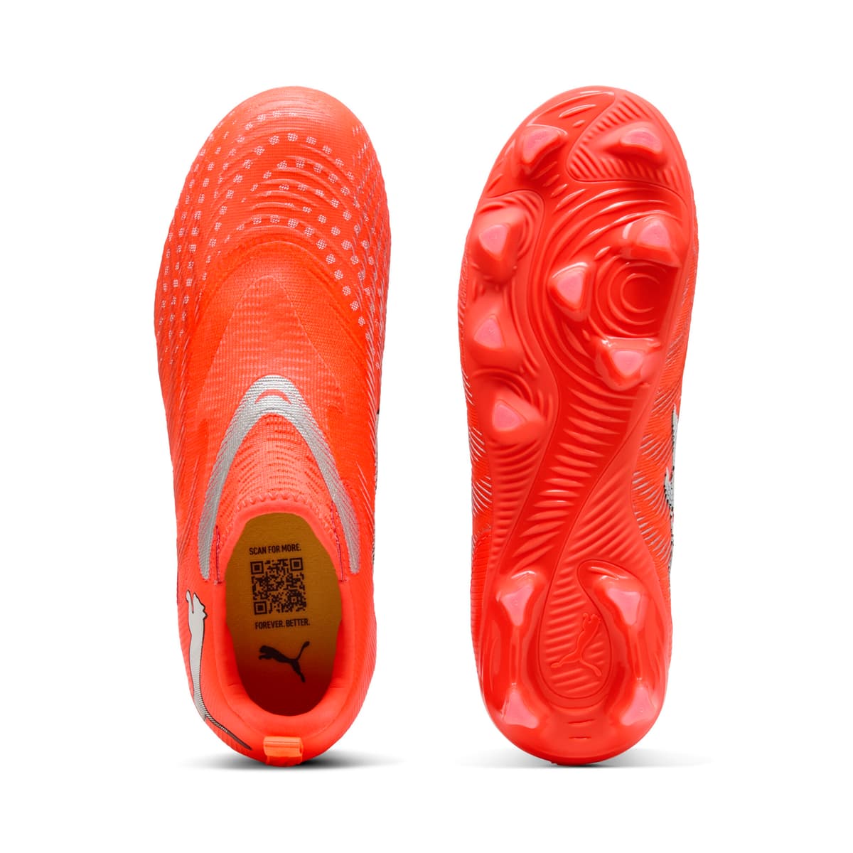 PUMA FUTURE 9 MATCH FG/AG voetbalschoenen zonder veters, Zwart/Rood/Wit, Maat 29 thumbnail 4