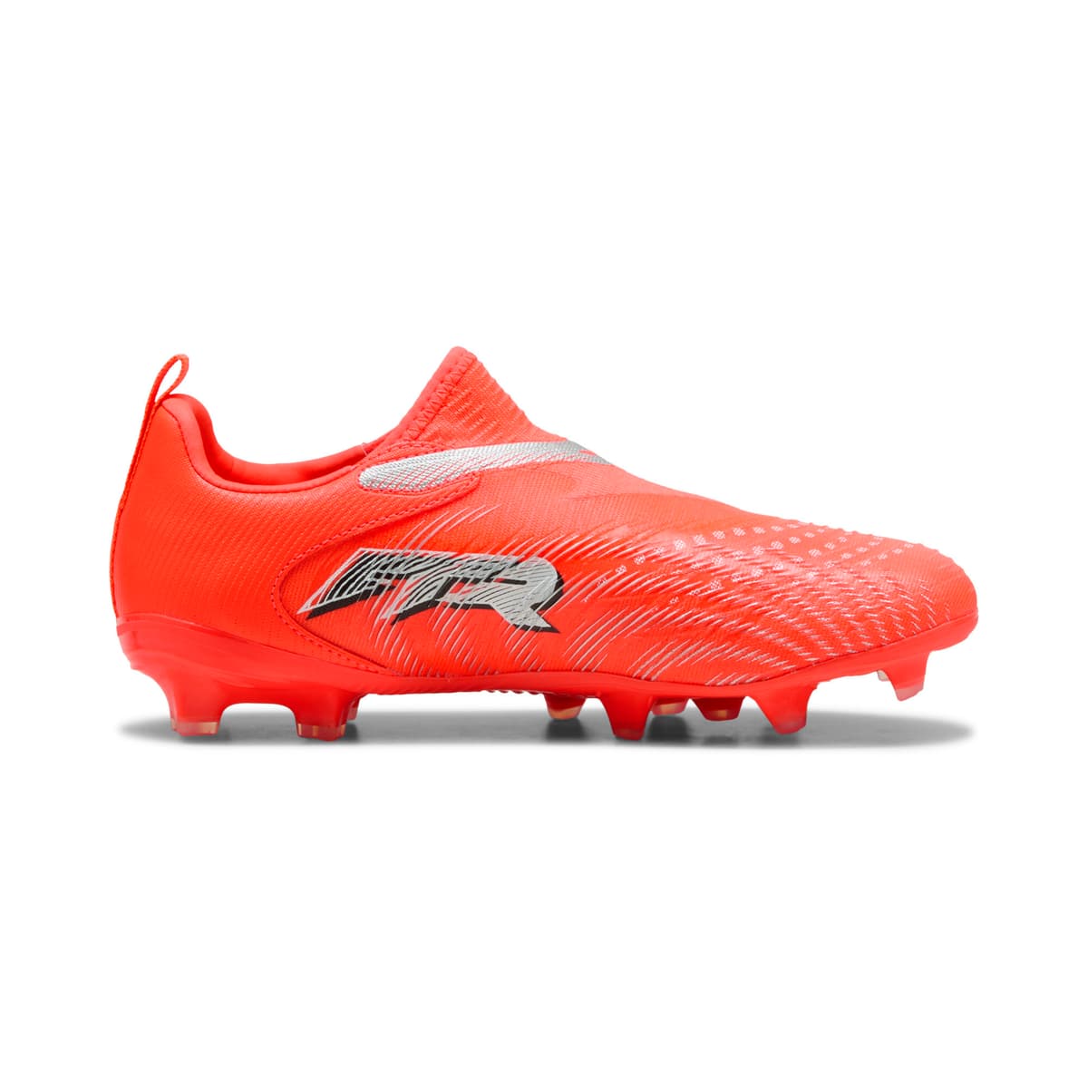PUMA FUTURE 9 MATCH FG/AG voetbalschoenen zonder veters, Zwart/Rood/Wit, Maat 29 thumbnail 3
