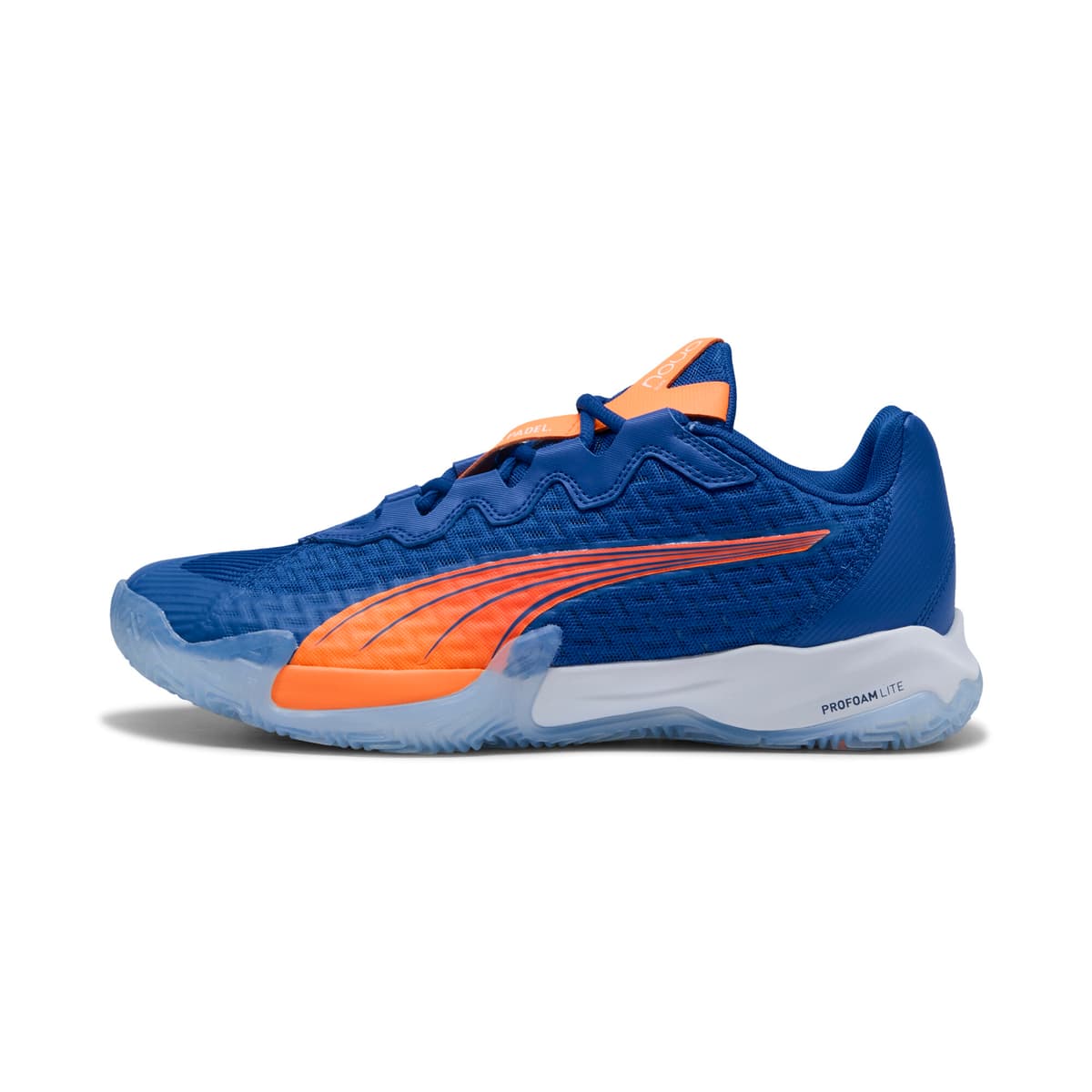 PUMA NOVA Elite Momo GonzÃ¡lez Padel schoenen uniseks, Blauw/Wit, Maat 39