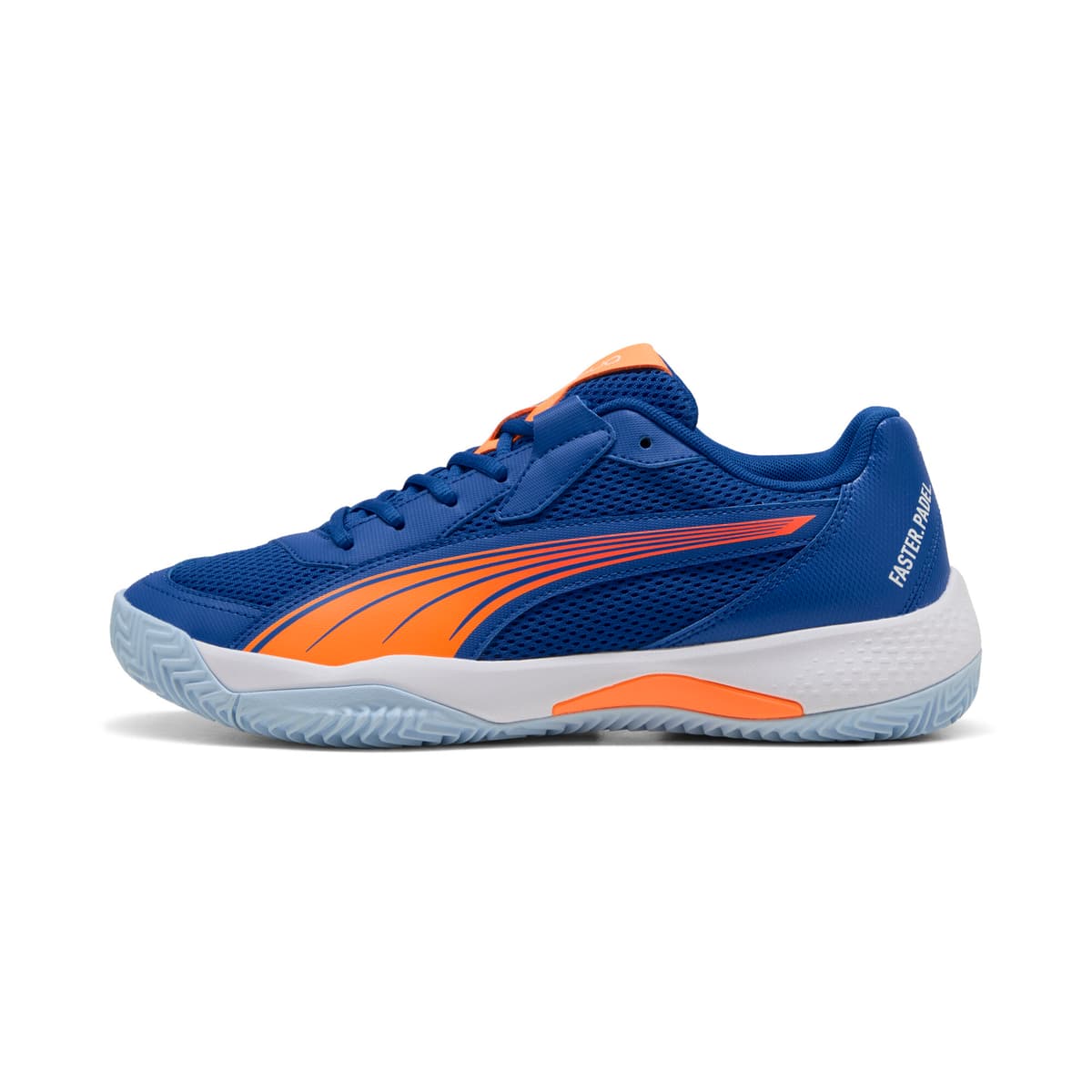PUMA NOVA Court Momo GonzÃ¡lez padelschoenen uniseks, Blauw/Wit, Maat 40,5