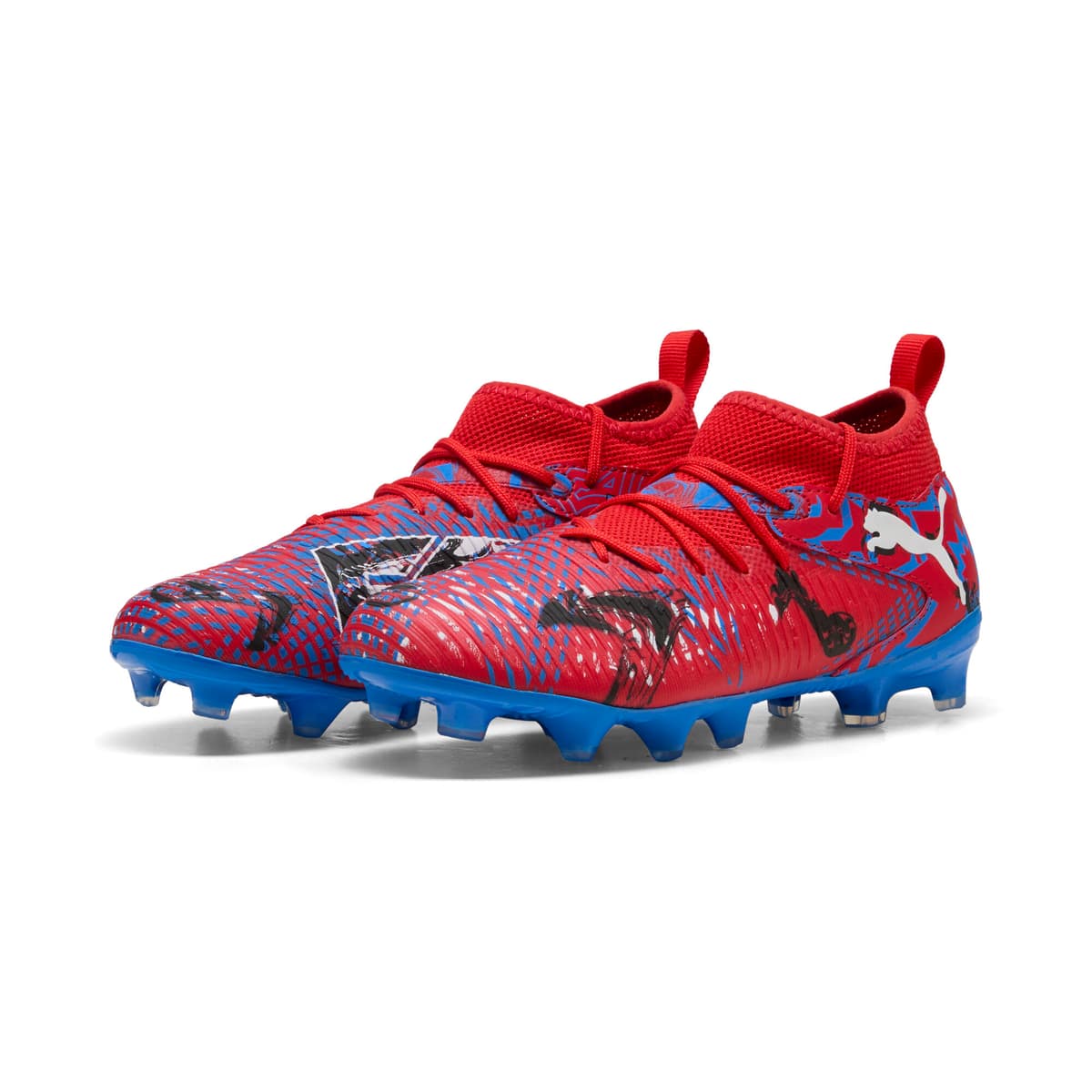 PUMA FUTURE 8 MATCH PLAYMAKERS FG/AG voetbalschoenen, Blauw/Zwart/Rood, Maat 37,5 thumbnail 6