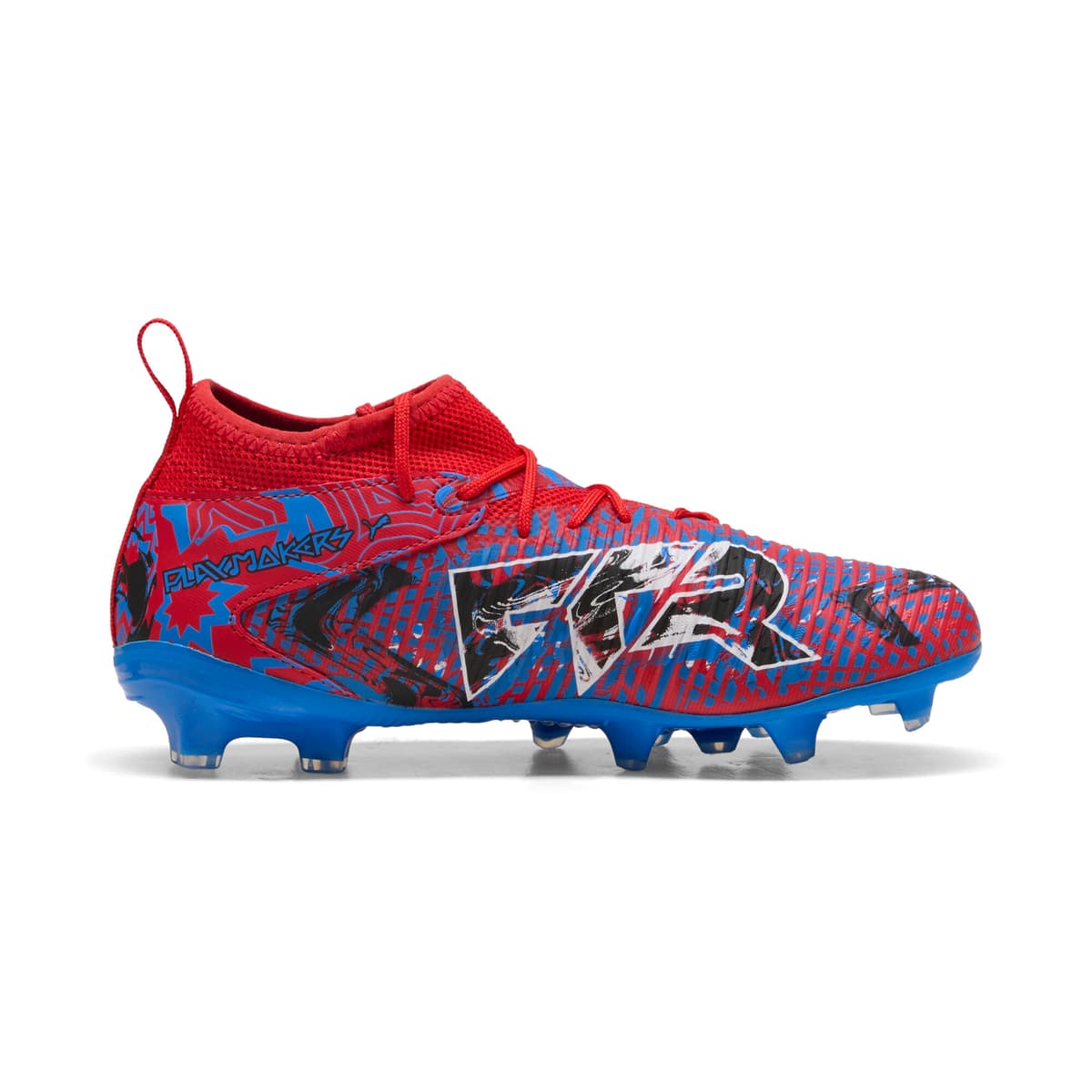 PUMA FUTURE 8 MATCH PLAYMAKERS FG/AG voetbalschoenen, Blauw/Zwart/Rood, Maat 37,5 thumbnail 3