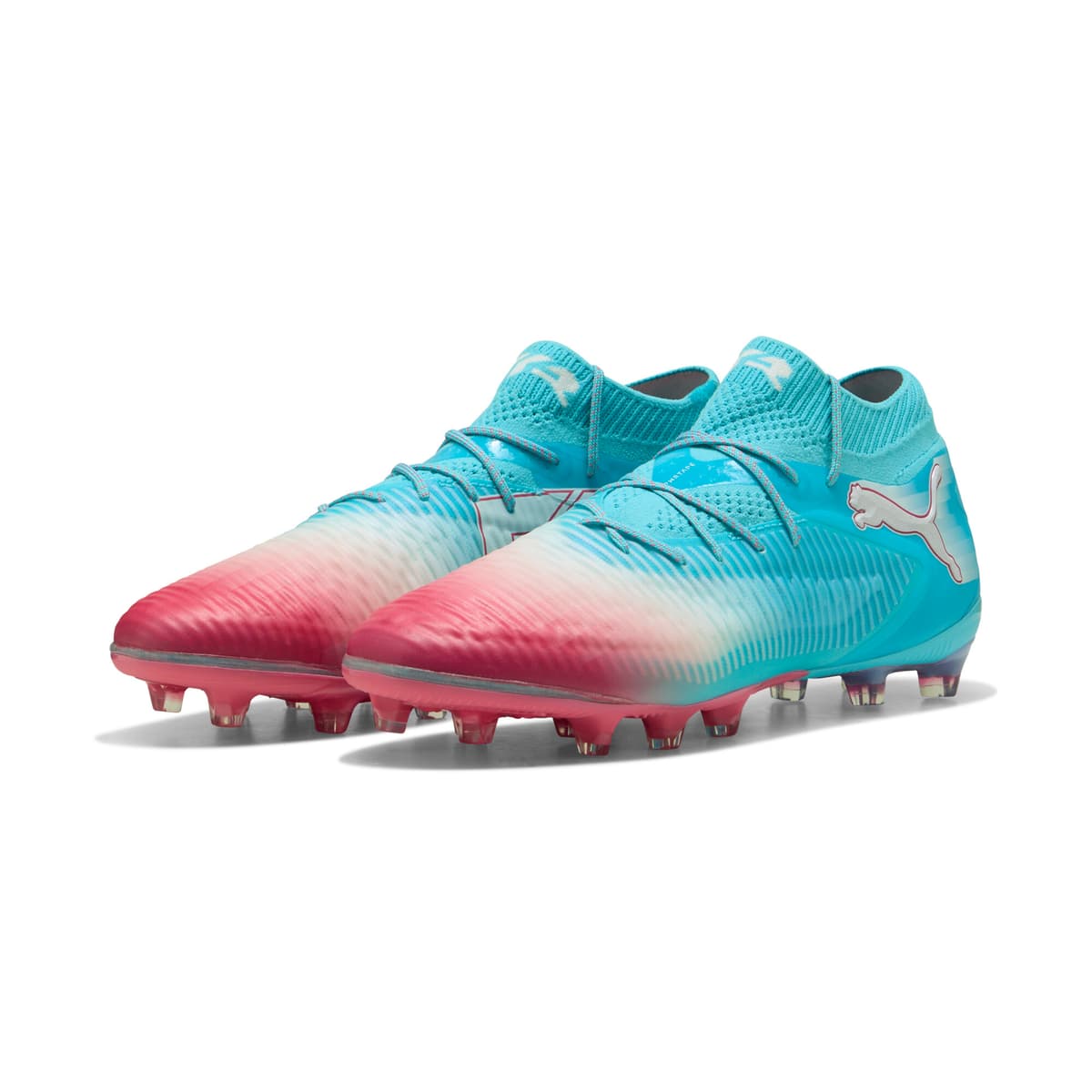 PUMA FUTURE 8 ULTIMATE RE-CHARGE AG uniseks voetbalschoenen, Blauw/Roze/Wit, Maat 42 thumbnail 7