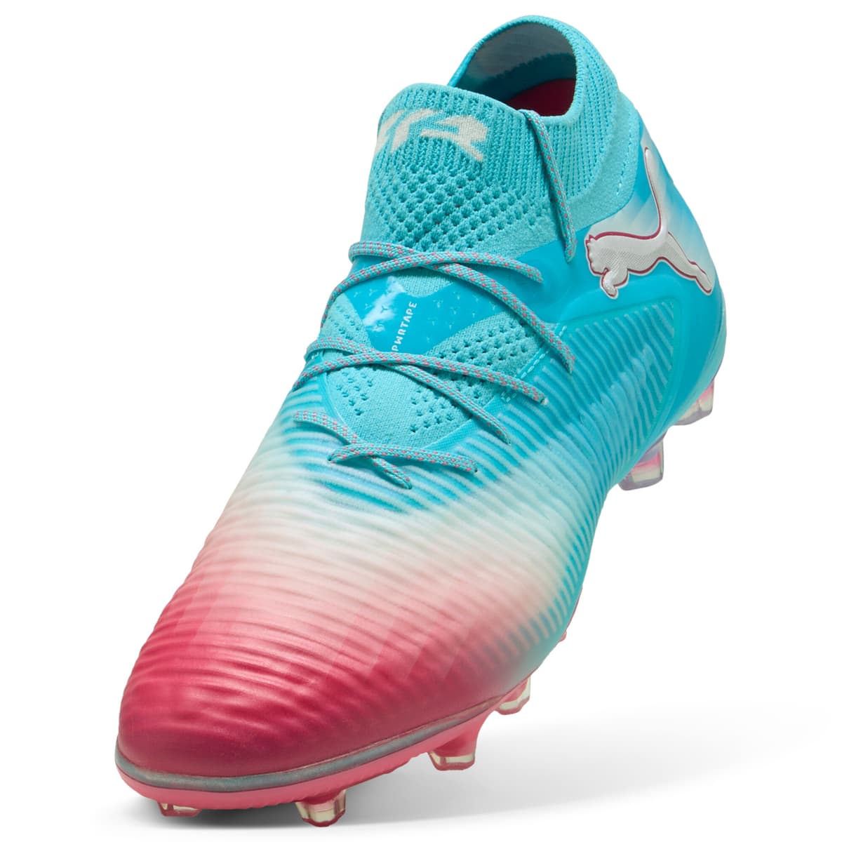 PUMA FUTURE 8 ULTIMATE RE-CHARGE AG uniseks voetbalschoenen, Blauw/Roze/Wit, Maat 42 thumbnail 3
