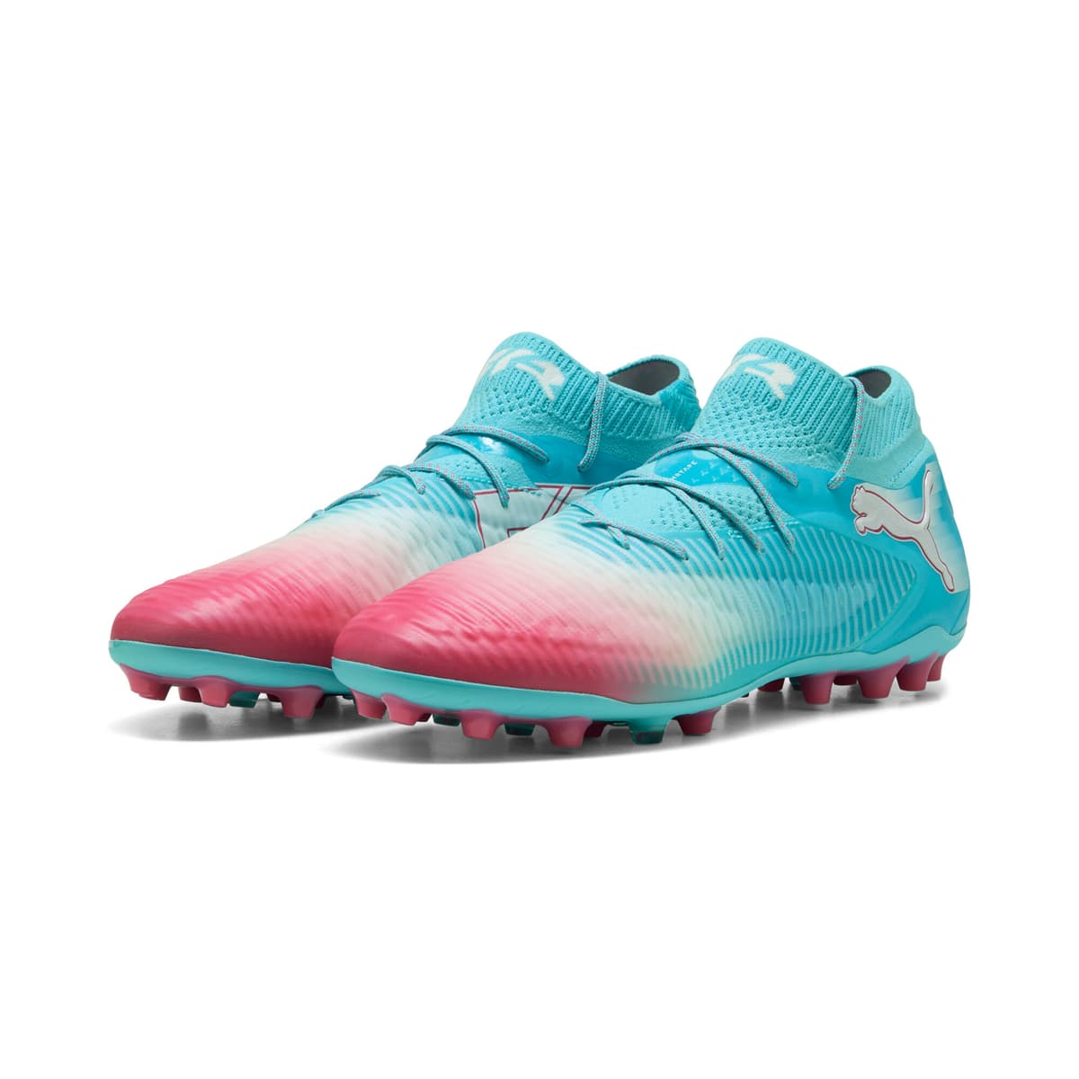 PUMA FUTURE 8 ULTIMATE RE-CHARGE MG voetbalschoenen uniseks, Blauw/Roze/Wit, Maat 41 thumbnail 7