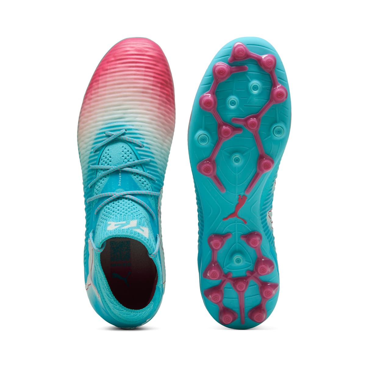 PUMA FUTURE 8 ULTIMATE RE-CHARGE MG voetbalschoenen uniseks, Blauw/Roze/Wit, Maat 41 thumbnail 5