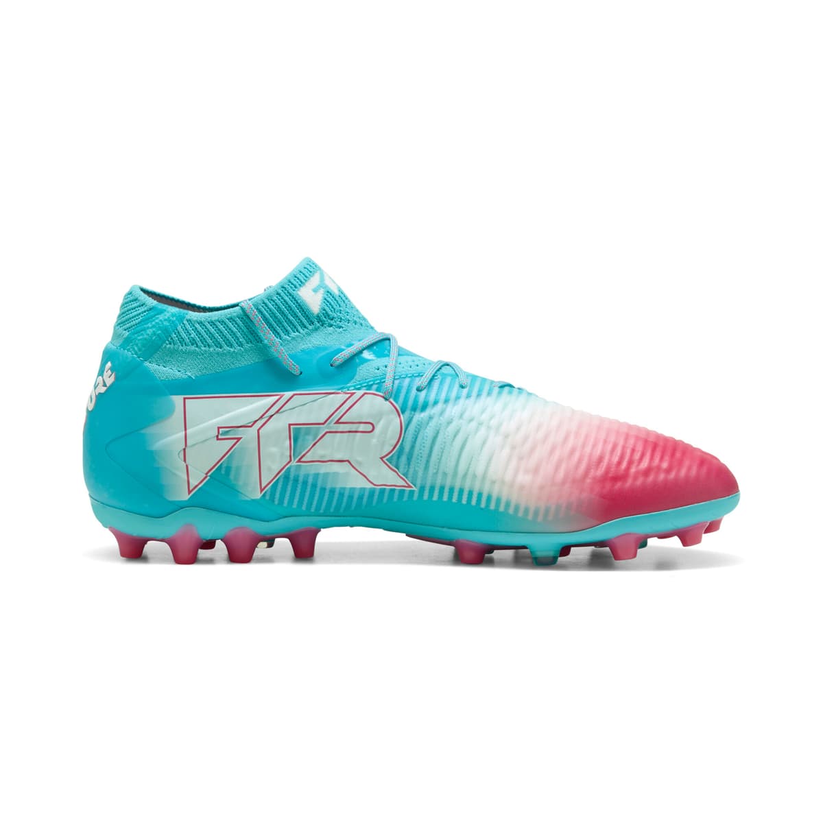 PUMA FUTURE 8 ULTIMATE RE-CHARGE MG voetbalschoenen uniseks, Blauw/Roze/Wit, Maat 41 thumbnail 4