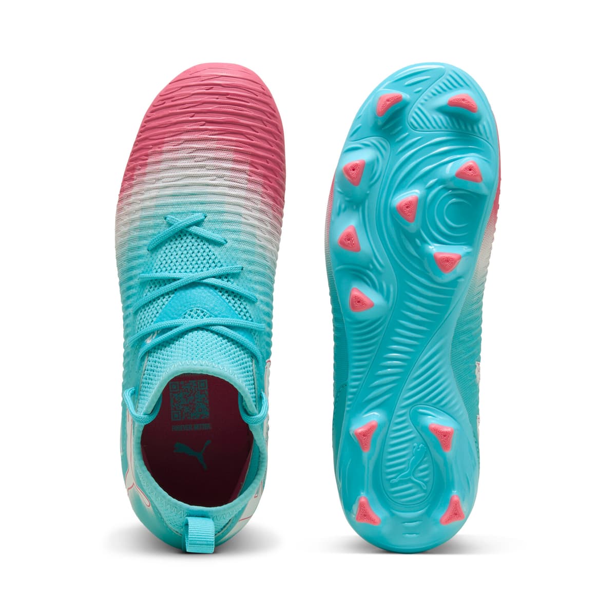 PUMA FUTURE 8 MATCH RE-CHARGE FG/AG voetbalschoenen, Blauw/Roze/Wit, Maat 32,5 thumbnail 4