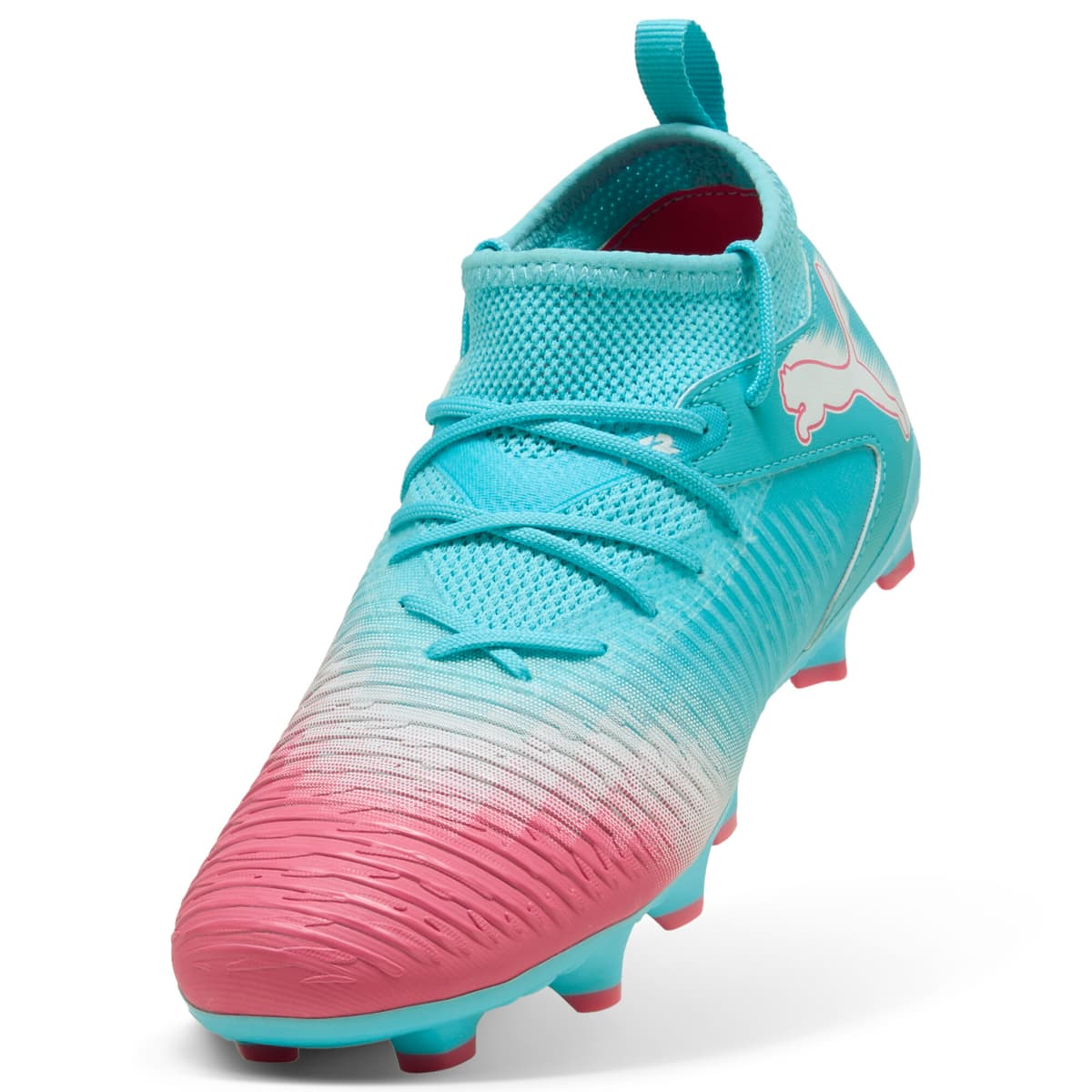 PUMA FUTURE 8 MATCH RE-CHARGE FG/AG voetbalschoenen, Blauw/Roze/Wit, Maat 32,5 thumbnail 2