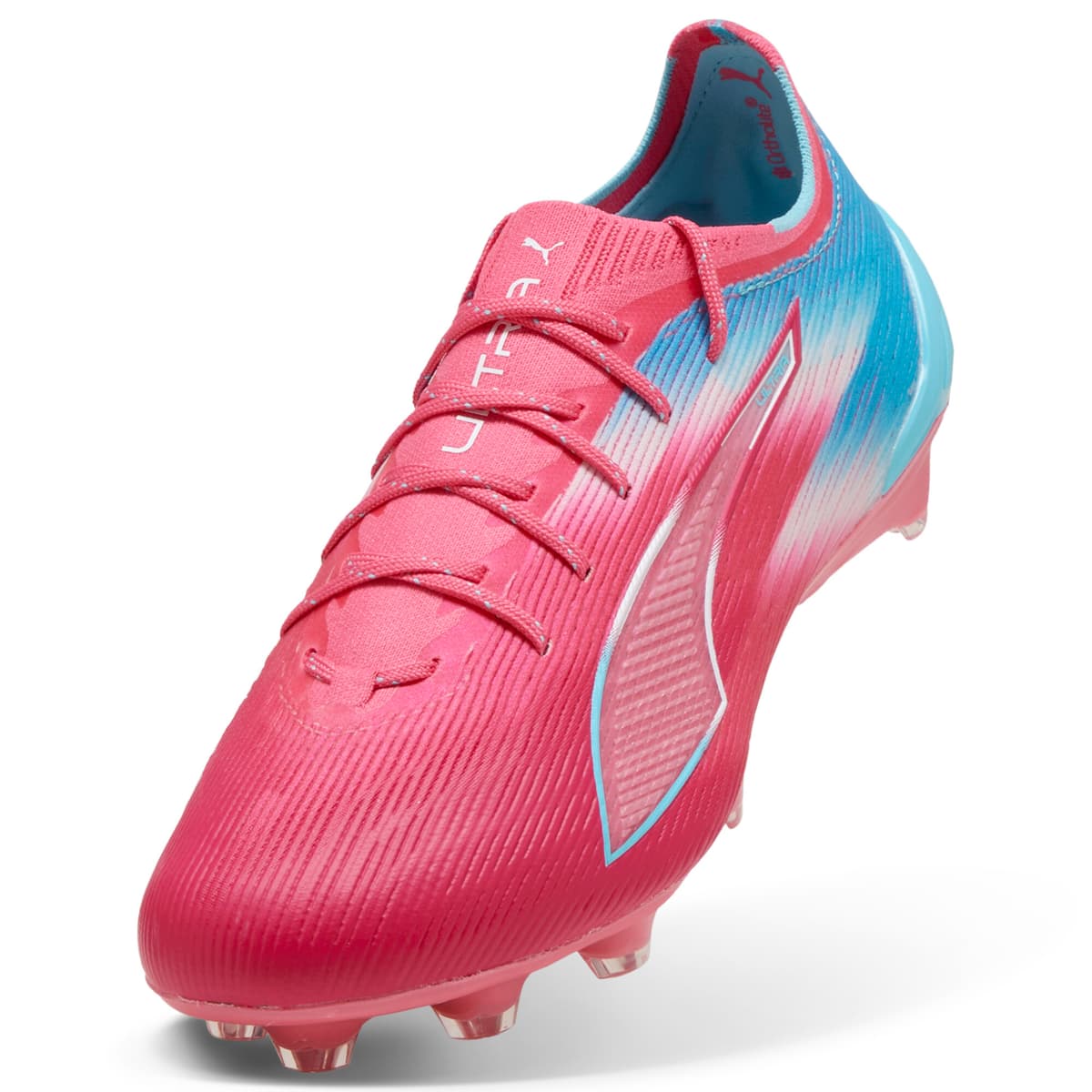 PUMA ULTRA 6 ULTIMATE RE-CHARGE FG uniseks voetbalschoenen, Blauw/Roze, Maat 43 thumbnail 3