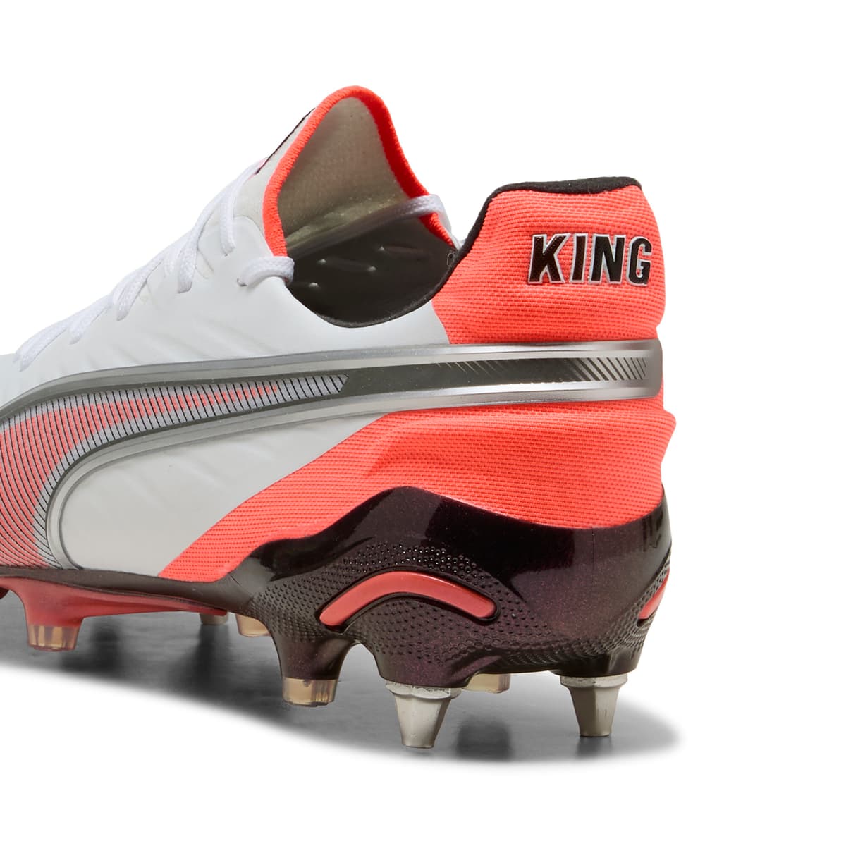 PUMA KING ULTIMATE MxSG uniseks voetbalschoenen, Rood/Wit/Zilver, Maat 45 thumbnail 5