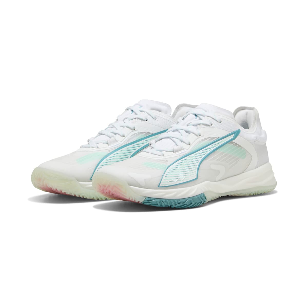 PUMA Accelerate NITROâ¢ SQD 4 handbalschoenen voor Dames, Blauw/Wit, Maat 44 thumbnail 6