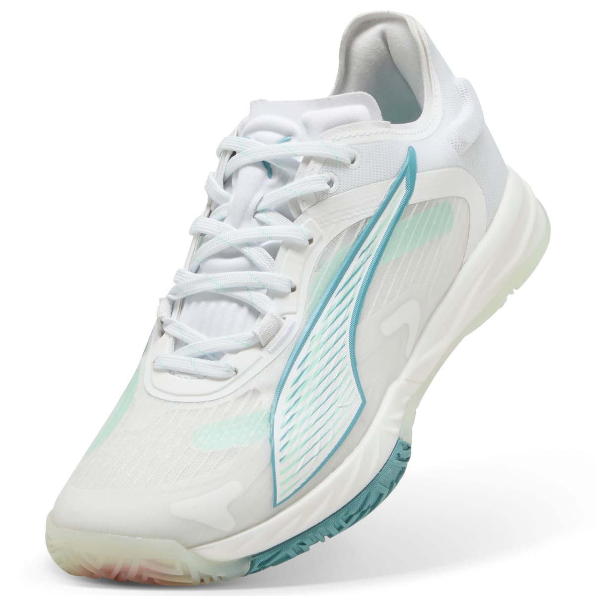 PUMA Accelerate NITROâ¢ SQD 4 handbalschoenen voor Dames, Blauw/Wit, Maat 44 thumbnail 2