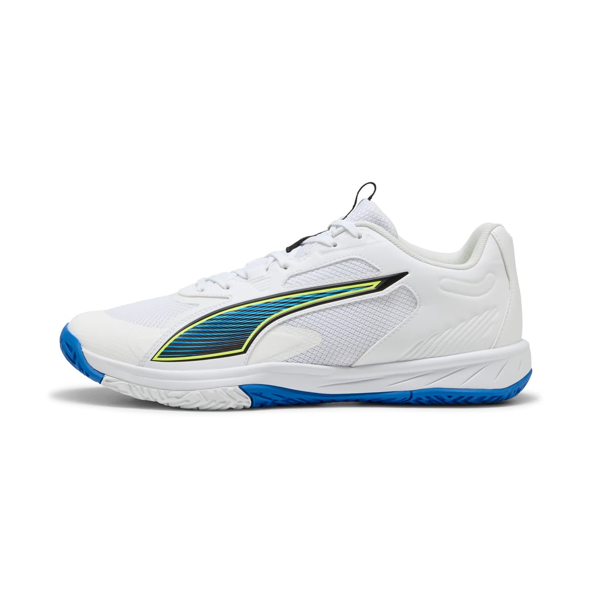 PUMA Accelerate Pro 4 Game On handbalschoenen uniseks, Blauw/Rood/Wit, Maat 36