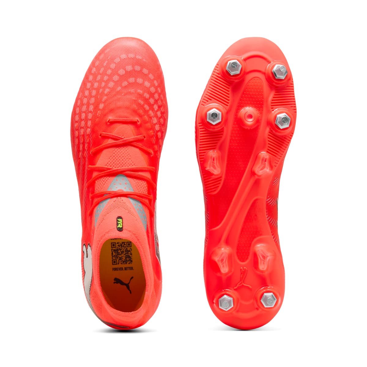 PUMA FUTURE 9 PRO MxSG uniseks voetbalschoenen, Zwart/Rood/Wit, Maat 46 thumbnail 4