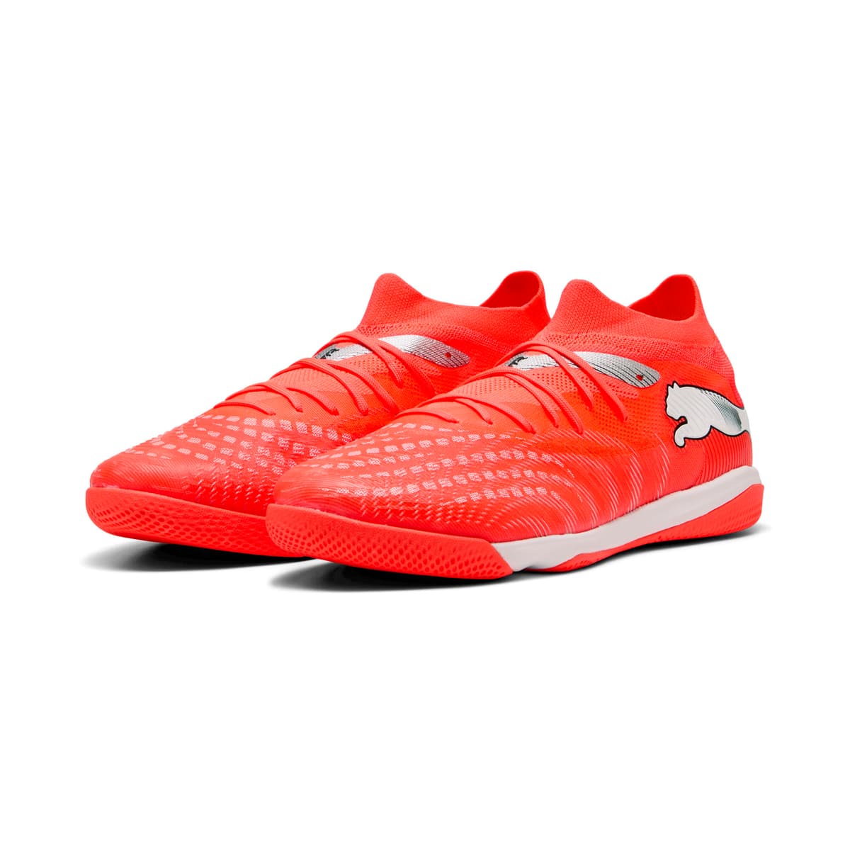PUMA FUTURE 9 MATCH IT uniseks voetbalschoenen, Zwart/Rood/Wit, Maat 45 thumbnail 6