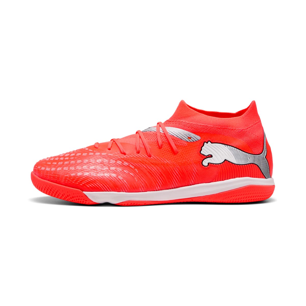 PUMA FUTURE 9 MATCH IT uniseks voetbalschoenen, Zwart/Rood/Wit, Maat 45