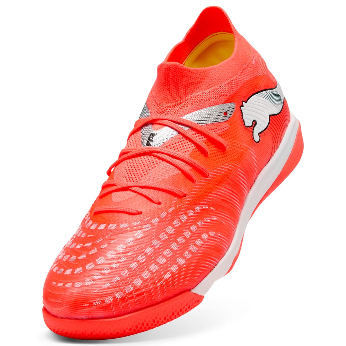 PUMA FUTURE 9 MATCH IT uniseks voetbalschoenen, Zwart/Rood/Wit, Maat 45 thumbnail 2