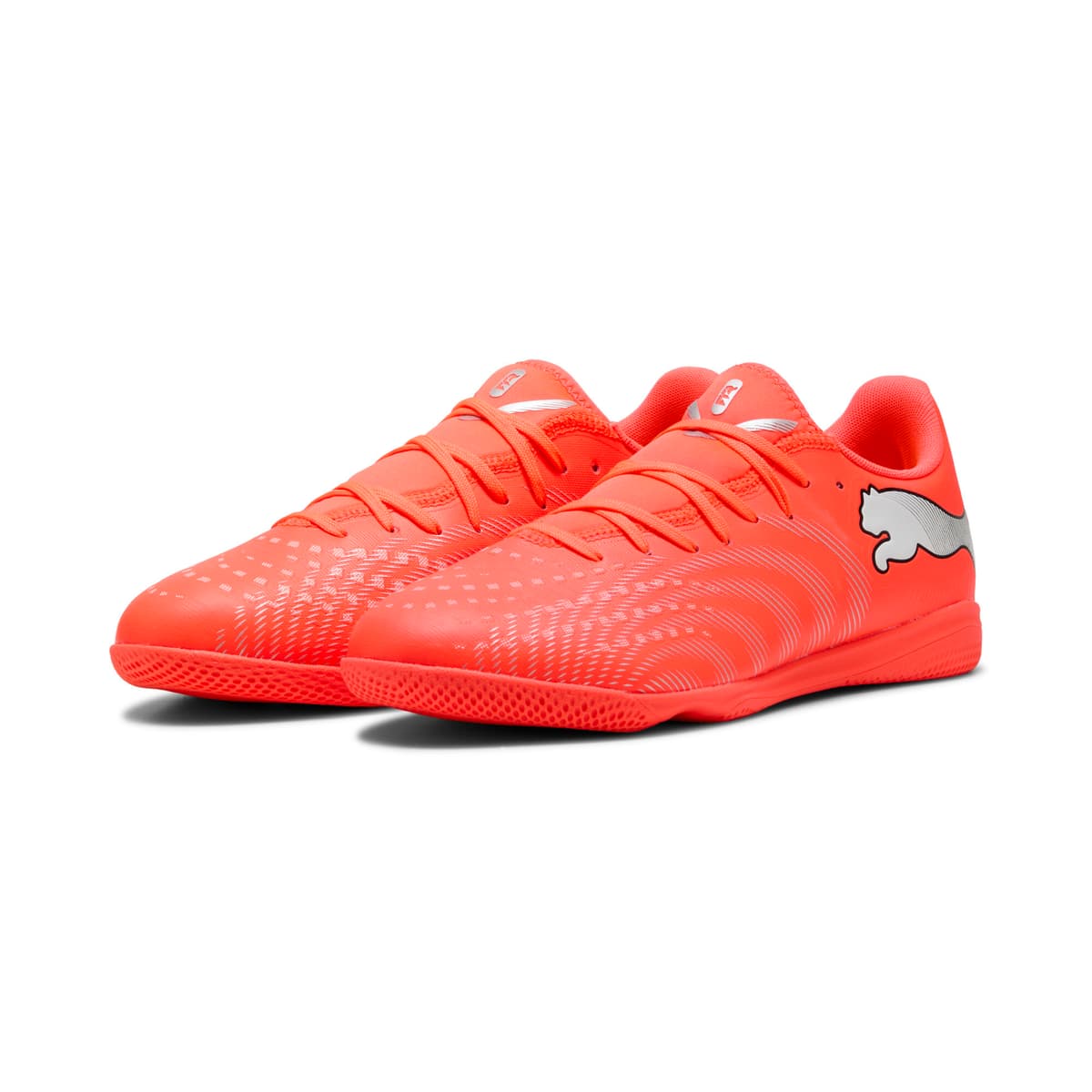 PUMA FUTURE 9 PLAY Indoor uniseks voetbalschoenen, Zwart/Rood/Wit, Maat 37 thumbnail 6