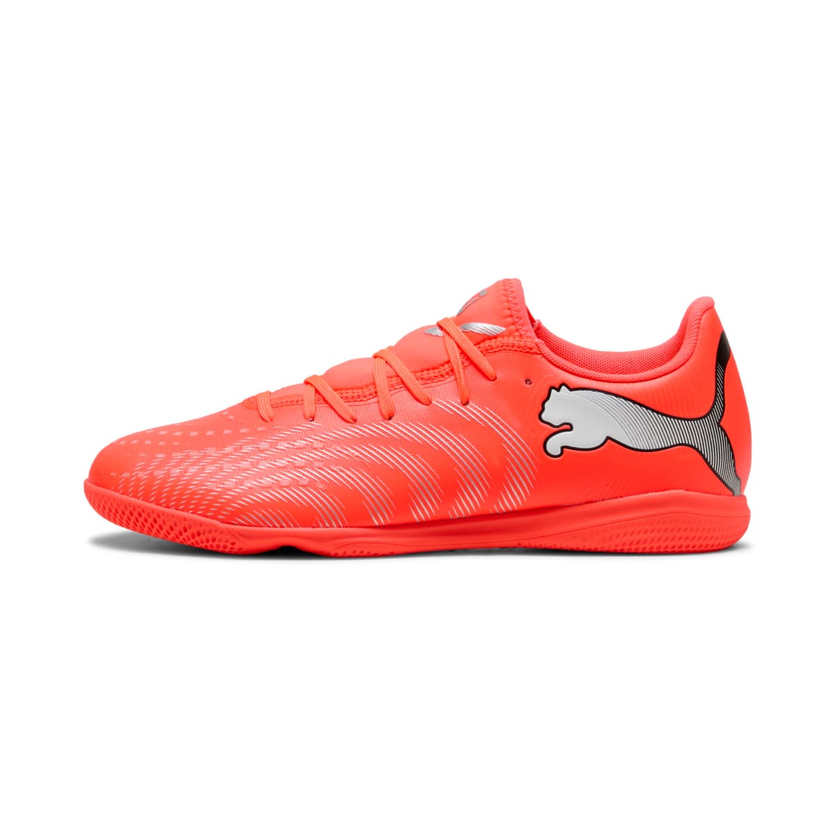 PUMA FUTURE 9 PLAY Indoor uniseks voetbalschoenen, Zwart/Rood/Wit, Maat 37